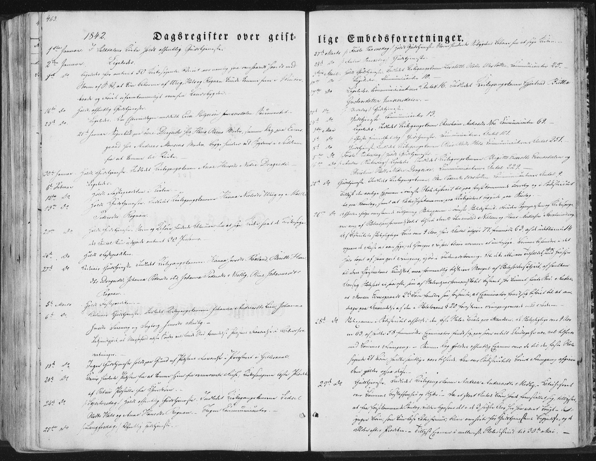 Ministerialprotokoller, klokkerbøker og fødselsregistre - Nordland, SAT/A-1459/847/L0667: Ministerialbok nr. 847A07, 1842-1871, s. 463