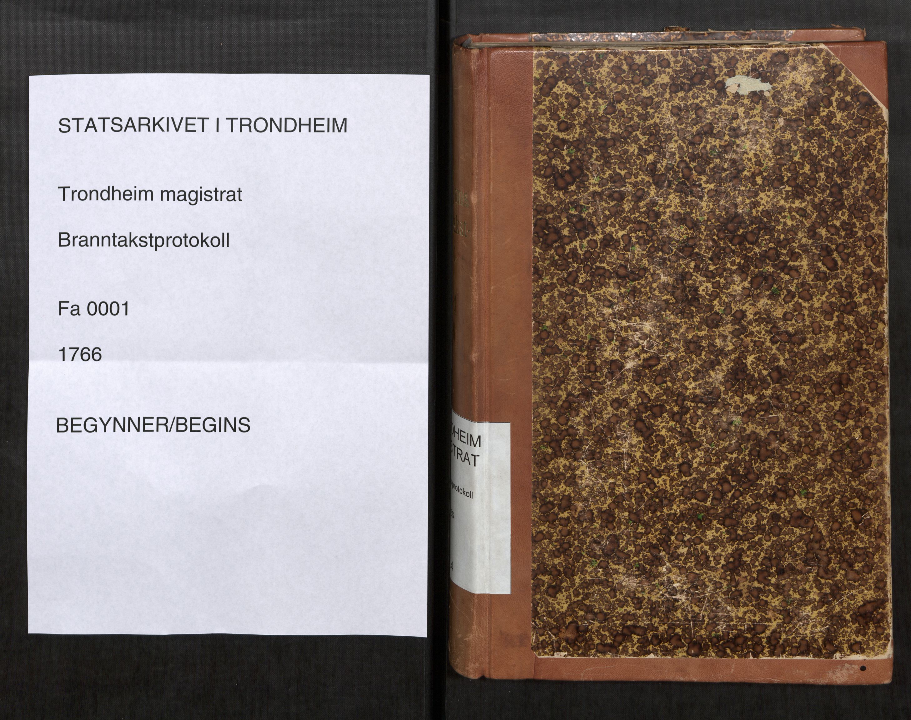Norges Brannkasse Trondheim magistrat, SAT/A-5590/Fa/L0001: Branntakstprotokoll K3, 1766