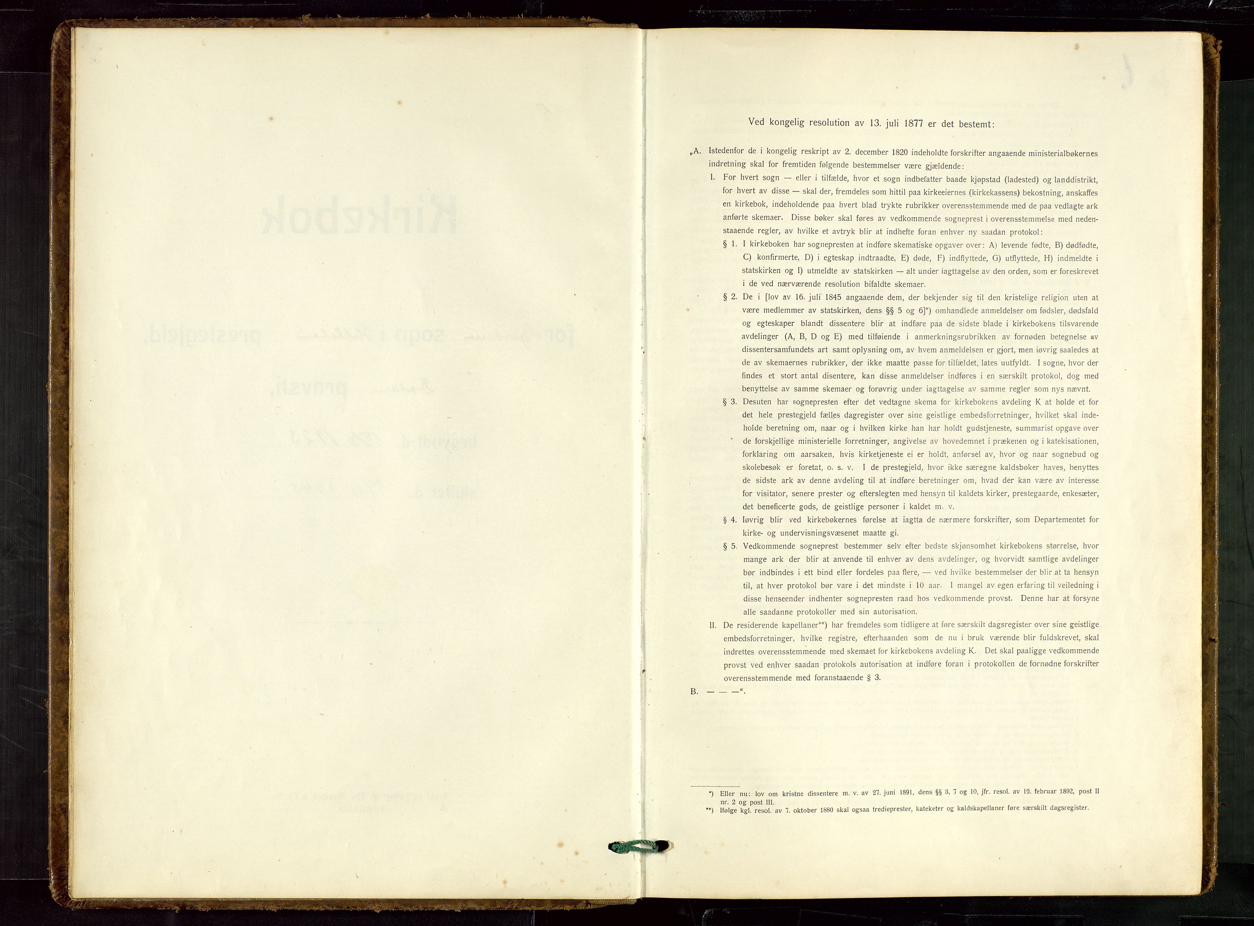 Helleland sokneprestkontor, AV/SAST-A-101810: Klokkerbok nr. B 7, 1923-1945