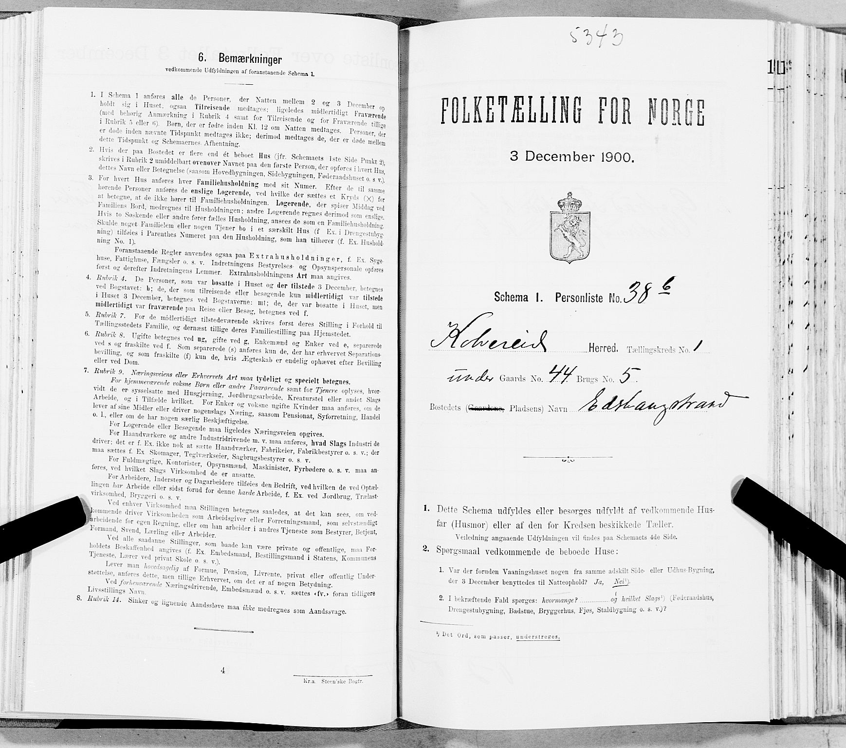 SAT, Folketelling 1900 for 1752 Kolvereid herred, 1900, s. 128