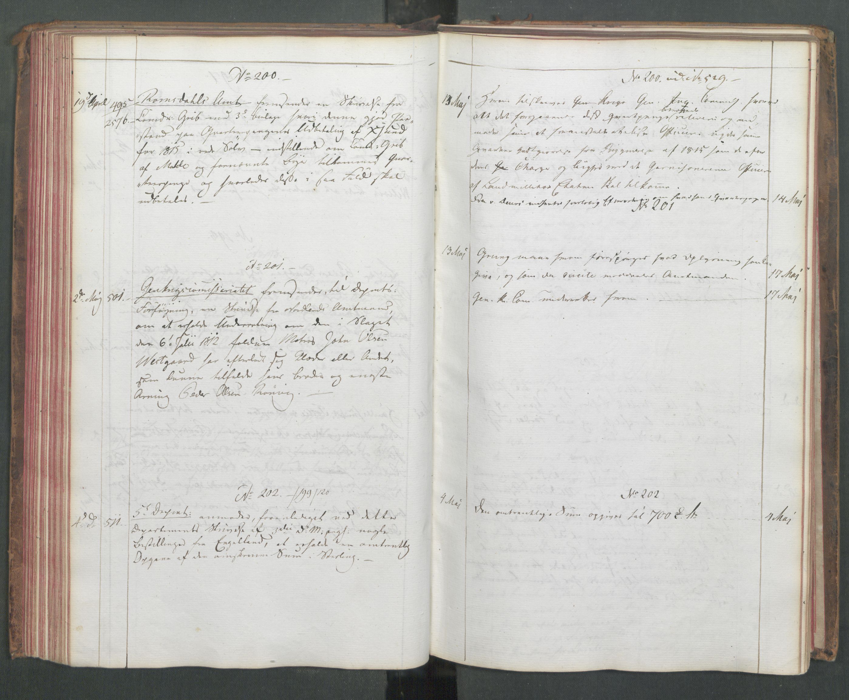 Marinedepartementet/ Marine- og postdepartementet, AV/RA-RAFA-3792/C/L0003: 7de Departements Journal, 1815-1816