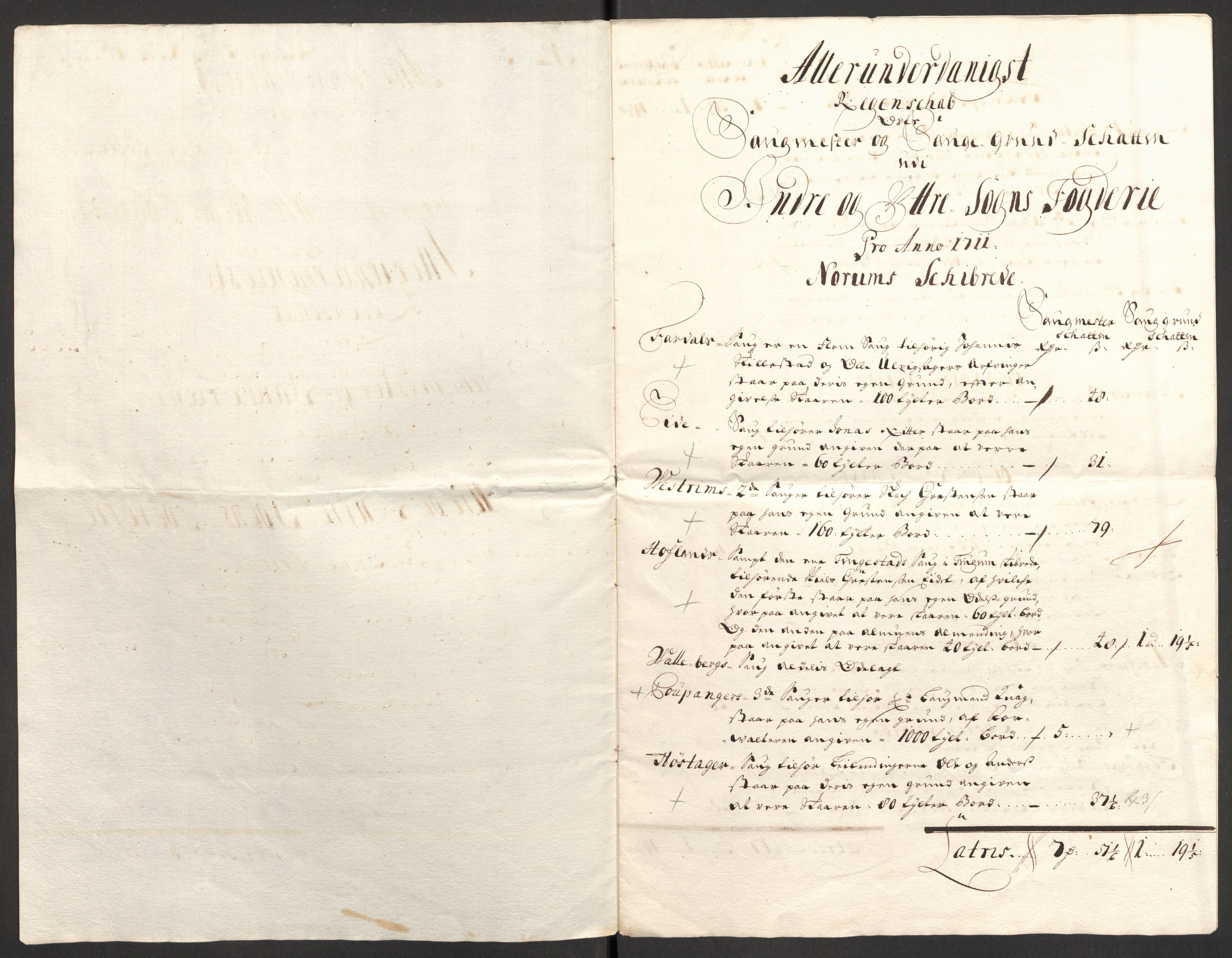 Rentekammeret inntil 1814, Reviderte regnskaper, Fogderegnskap, RA/EA-4092/R52/L3317: Fogderegnskap Sogn, 1711, s. 134
