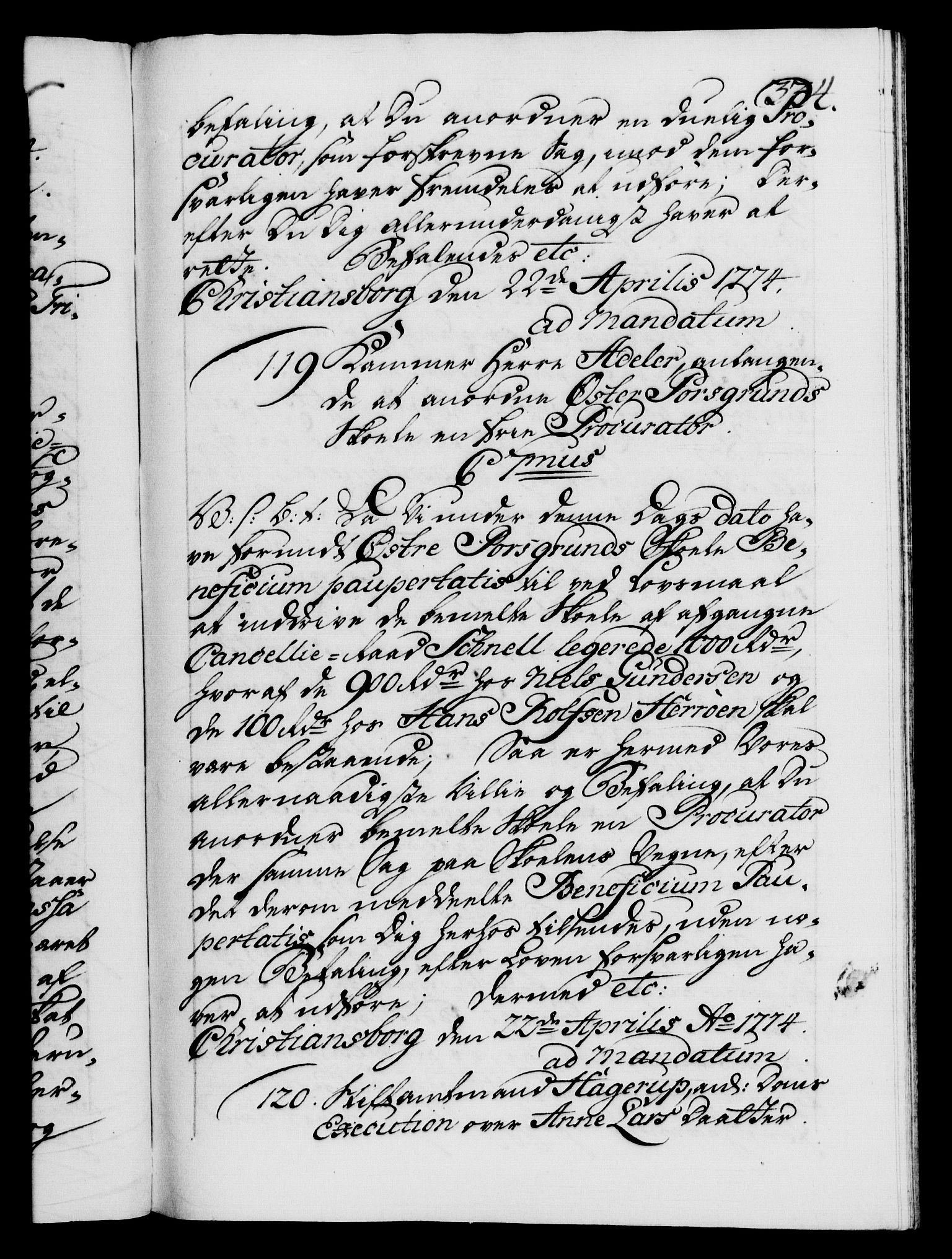 Danske Kanselli 1572-1799, AV/RA-EA-3023/F/Fc/Fca/Fcab/L0041: Norske tegnelser, 1773-1776, s. 334a