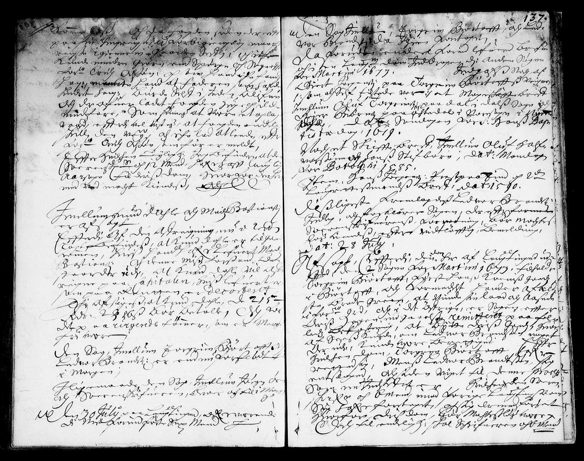 Skien lagting, AV/SAKO-A-803/F/Fa/L0001: Tingbok, 1672-1675, s. 137