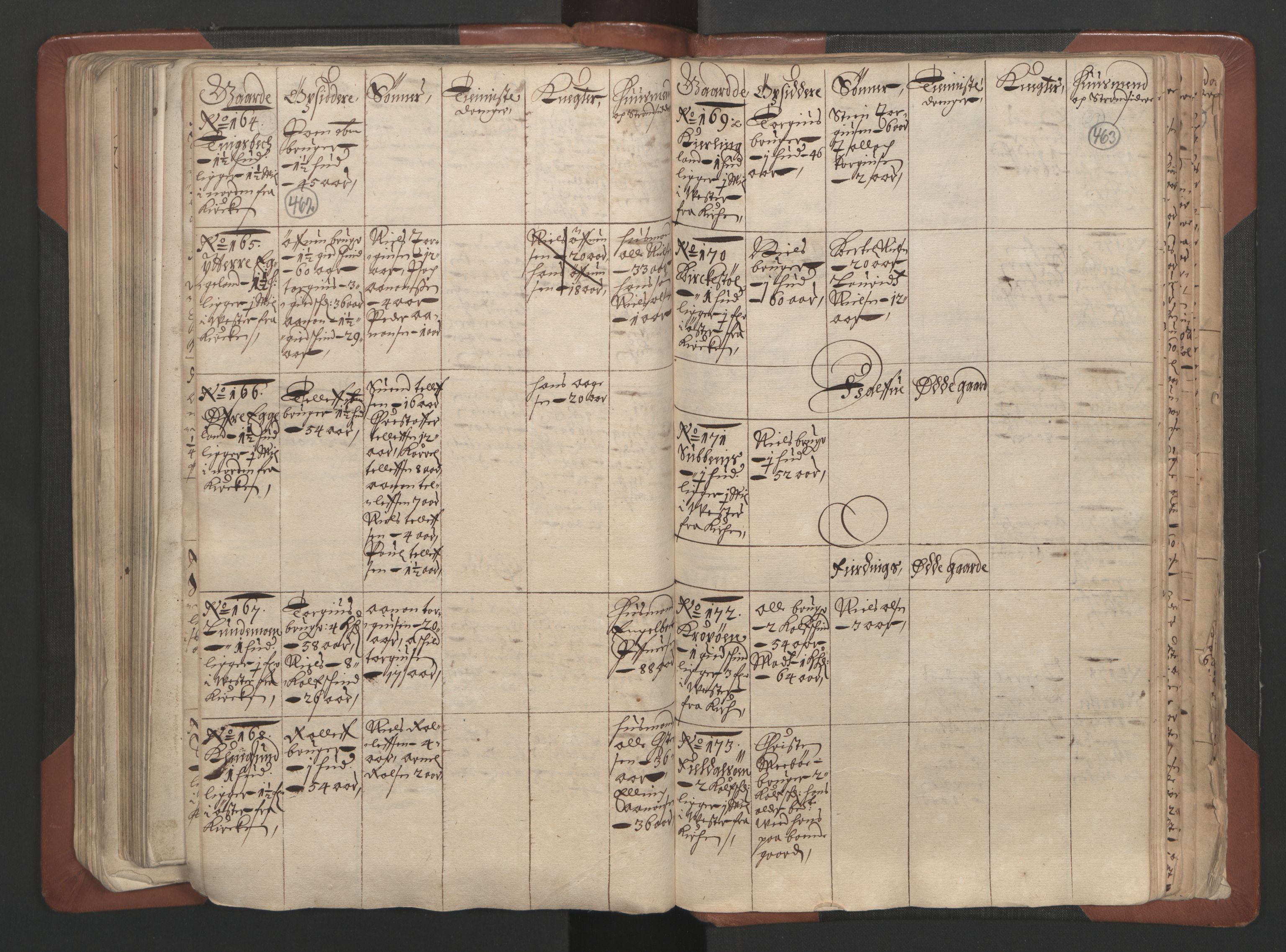 RA, Fogdenes og sorenskrivernes manntall 1664-1666, nr. 7: Nedenes fogderi, 1664-1666, s. 462-463