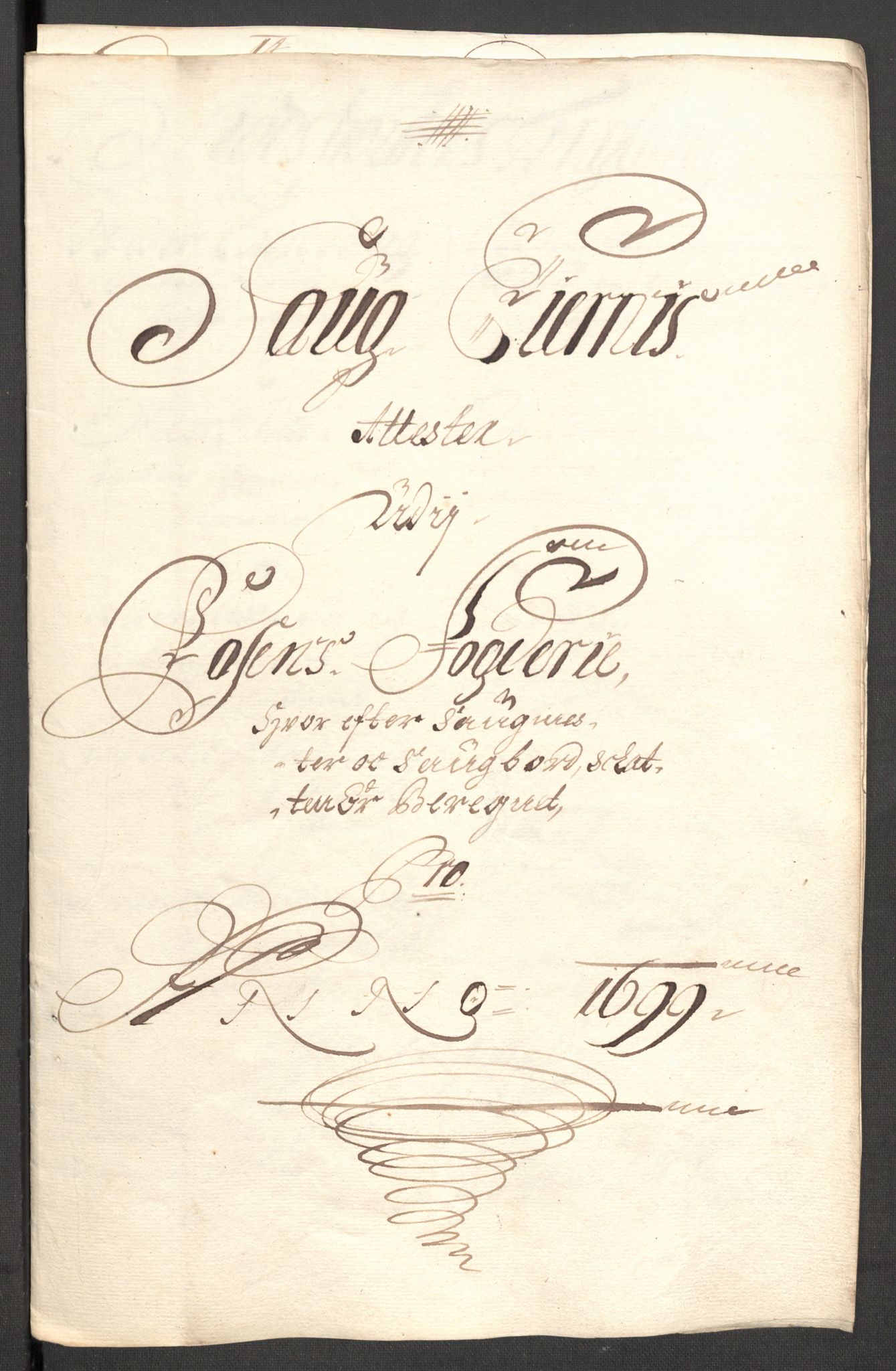 Rentekammeret inntil 1814, Reviderte regnskaper, Fogderegnskap, RA/EA-4092/R57/L3853: Fogderegnskap Fosen, 1698-1699, s. 338