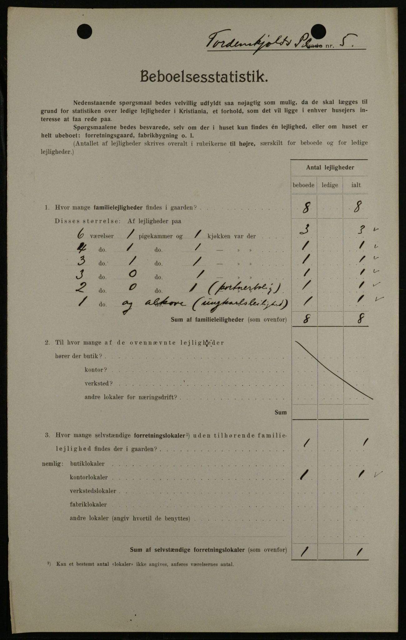 OBA, Kommunal folketelling 1.2.1908 for Kristiania kjøpstad, 1908, s. 102459