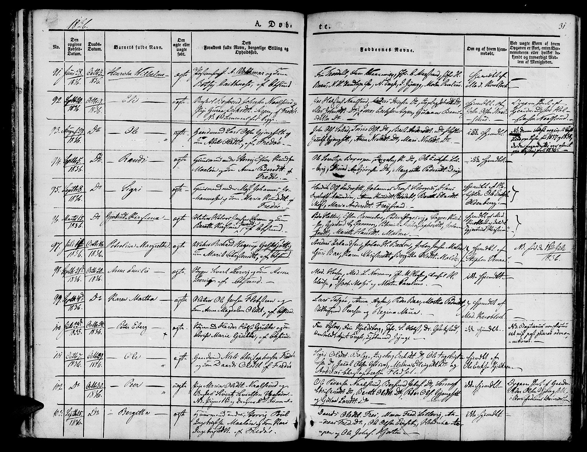 Ministerialprotokoller, klokkerbøker og fødselsregistre - Møre og Romsdal, AV/SAT-A-1454/572/L0843: Ministerialbok nr. 572A06, 1832-1842, s. 31