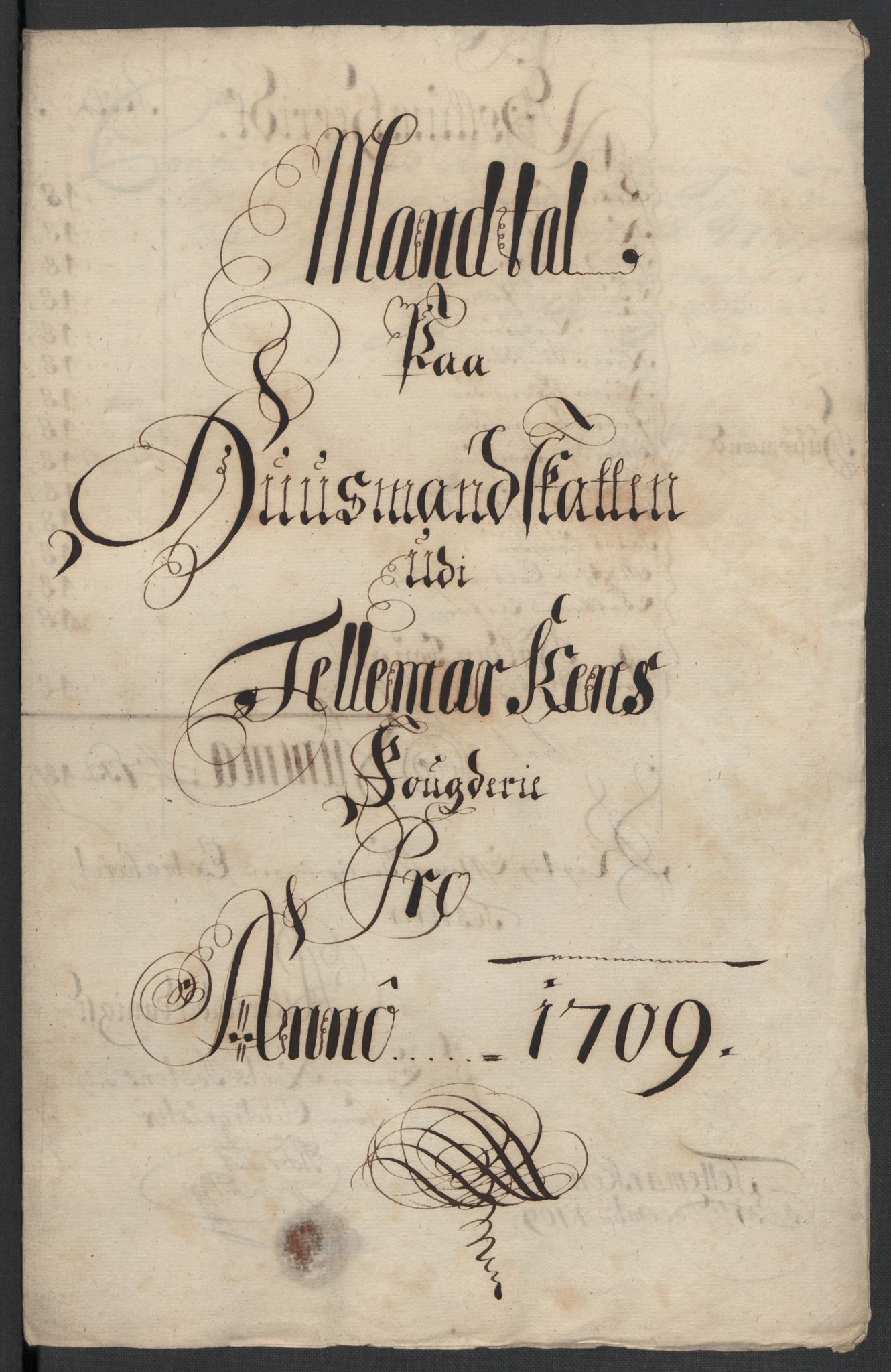 Rentekammeret inntil 1814, Reviderte regnskaper, Fogderegnskap, RA/EA-4092/R36/L2118: Fogderegnskap Øvre og Nedre Telemark og Bamble, 1708-1709, s. 188