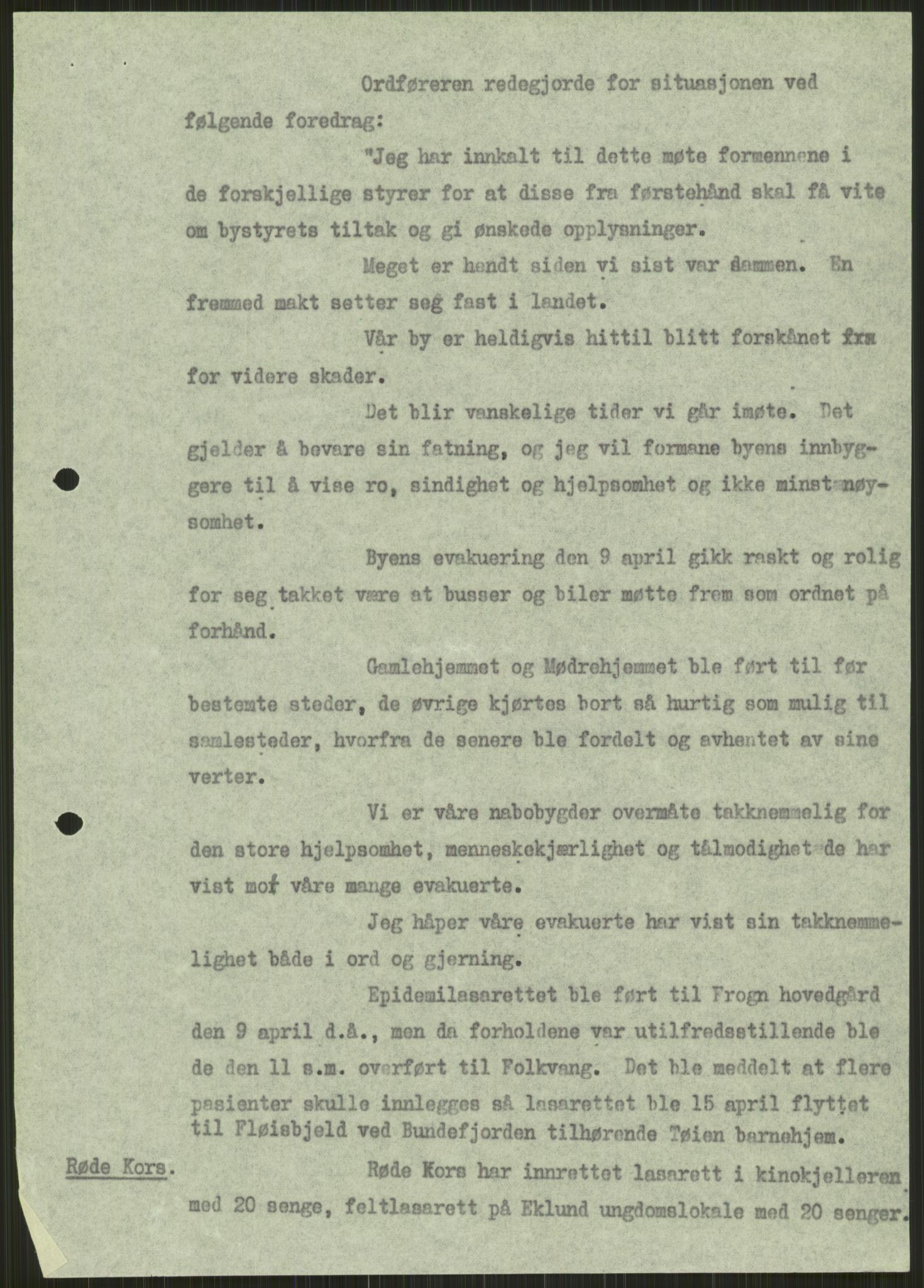 Forsvaret, Forsvarets krigshistoriske avdeling, RA/RAFA-2017/Y/Ya/L0013: II-C-11-31 - Fylkesmenn.  Rapporter om krigsbegivenhetene 1940., 1940, s. 716