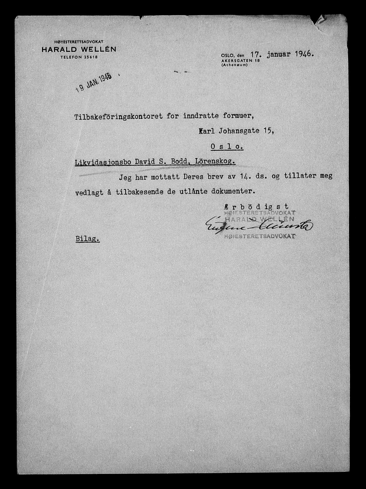 Justisdepartementet, Tilbakeføringskontoret for inndratte formuer, AV/RA-S-1564/H/Hc/Hcc/L0927: --, 1945-1947, s. 136