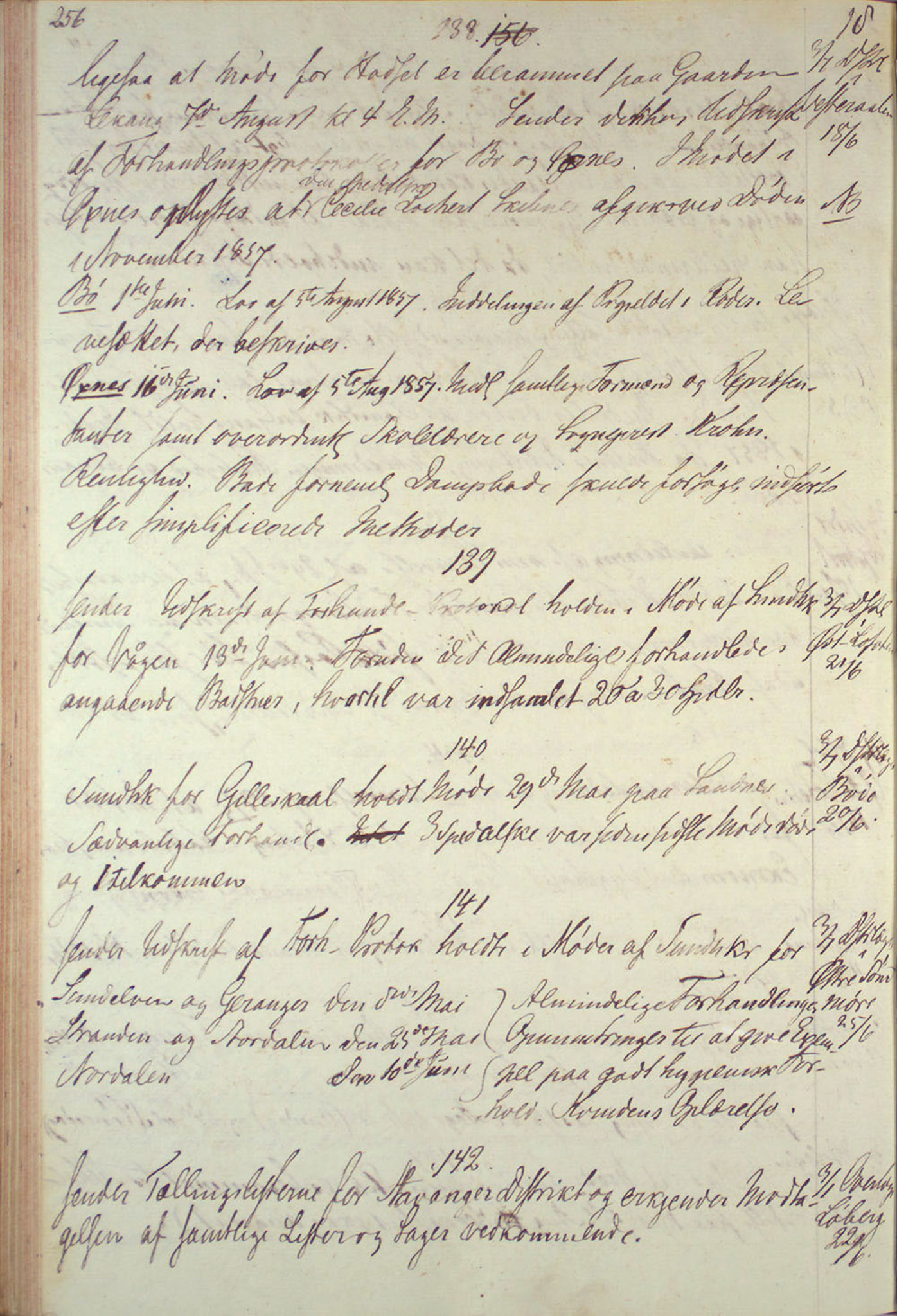 Lepraarkiver - Overlegen for den spedalske sykdom, AV/SAB-A-61001/B.c/L0001: Journal, 1854-1859, s. 256
