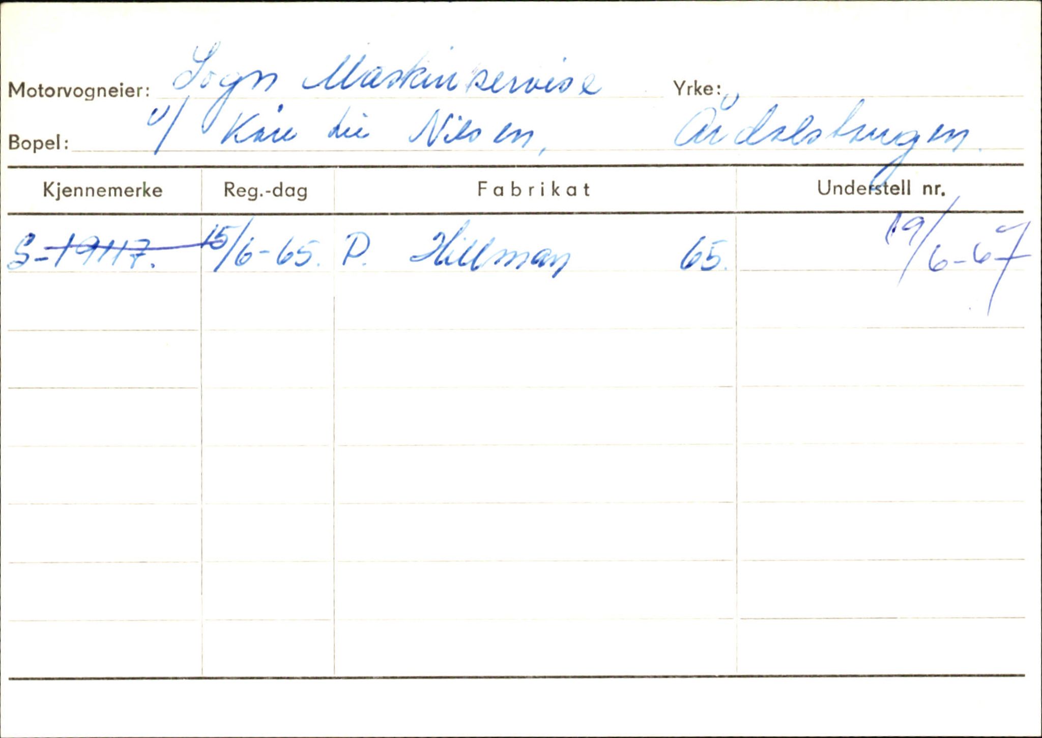 Statens vegvesen, Sogn og Fjordane vegkontor, SAB/A-5301/4/F/L0146: Registerkort Årdal R-Å samt diverse kort, 1945-1975, s. 488