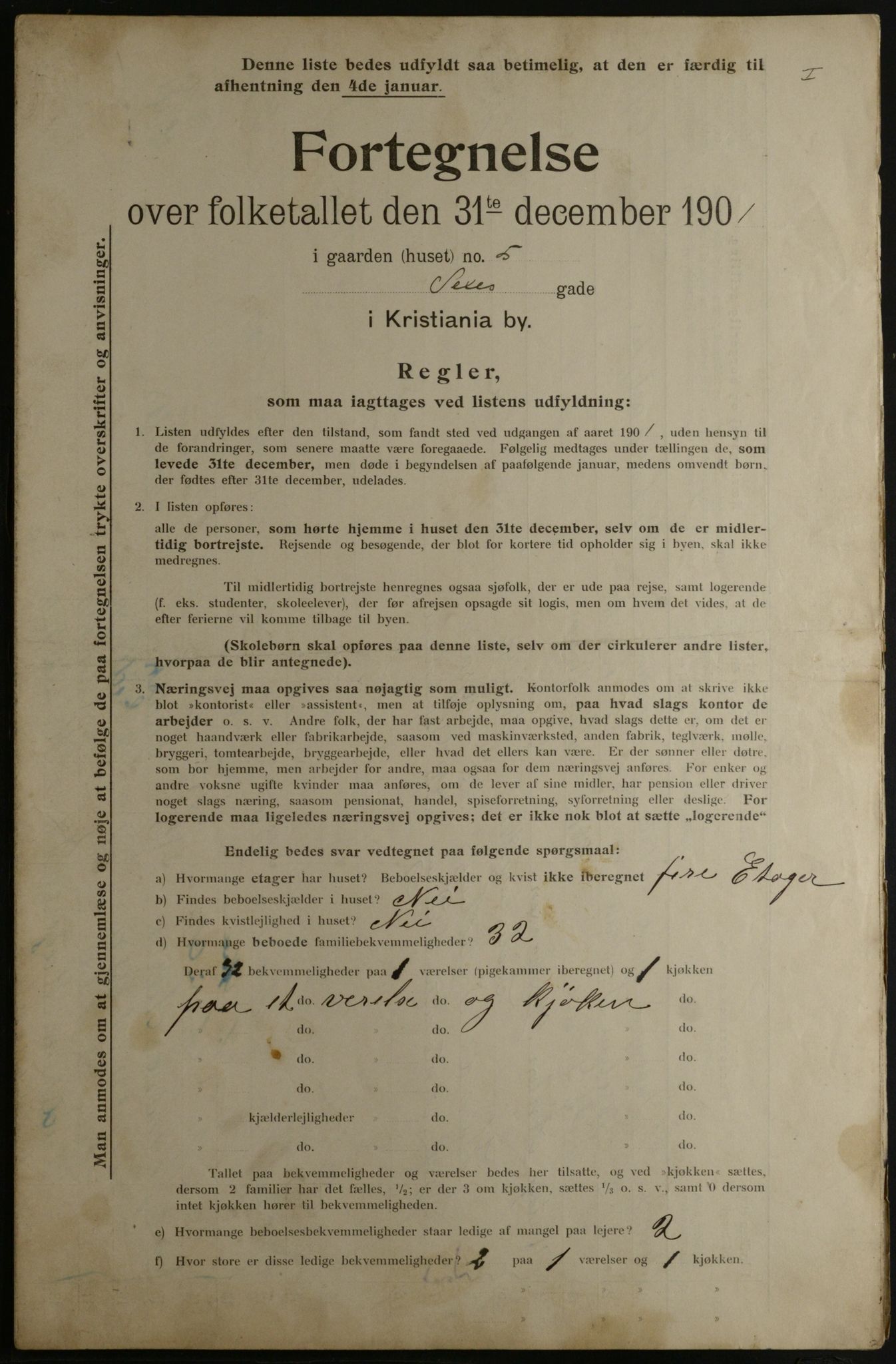 OBA, Kommunal folketelling 31.12.1901 for Kristiania kjøpstad, 1901, s. 14583