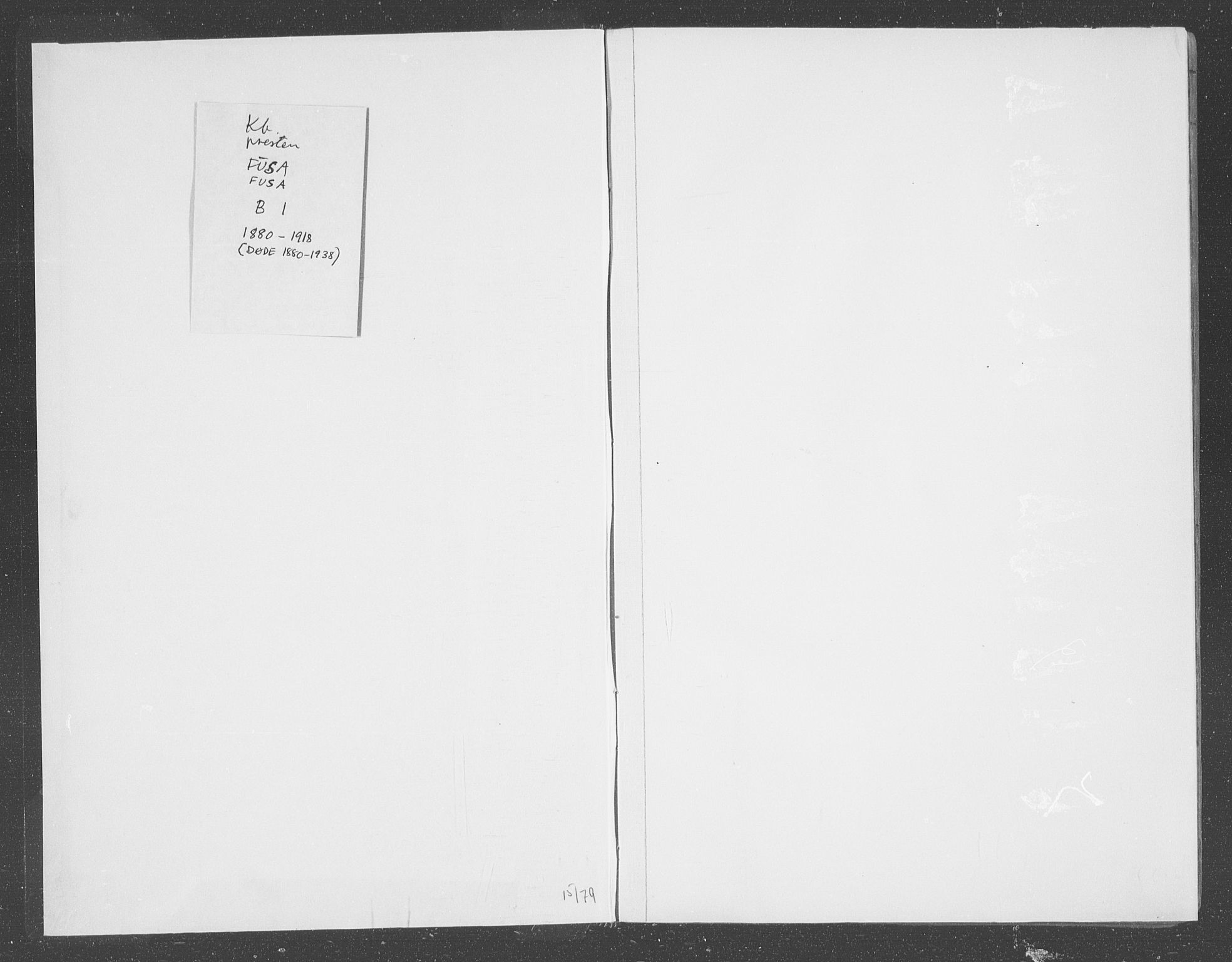 Fusa sokneprestembete, SAB/A-75401/H/Haa: Ministerialbok nr. B 1, 1880-1938