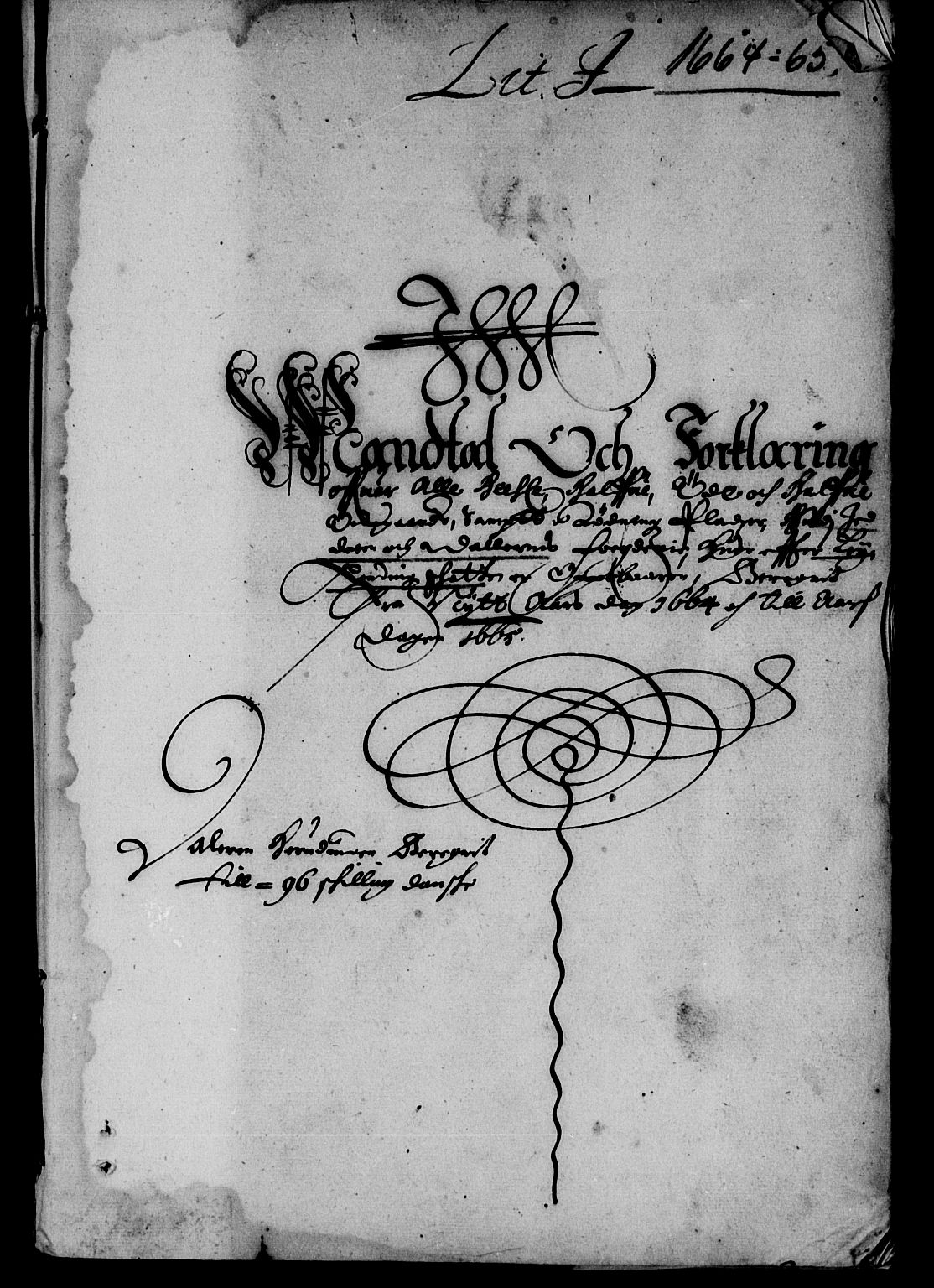 Rentekammeret inntil 1814, Reviderte regnskaper, Lensregnskaper, AV/RA-EA-5023/R/Rb/Rbs/L0048: Stavanger len, 1664