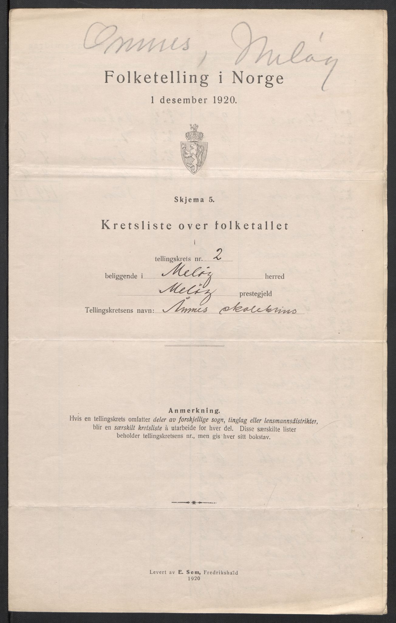 SAT, Folketelling 1920 for 1837 Meløy herred, 1920, s. 9