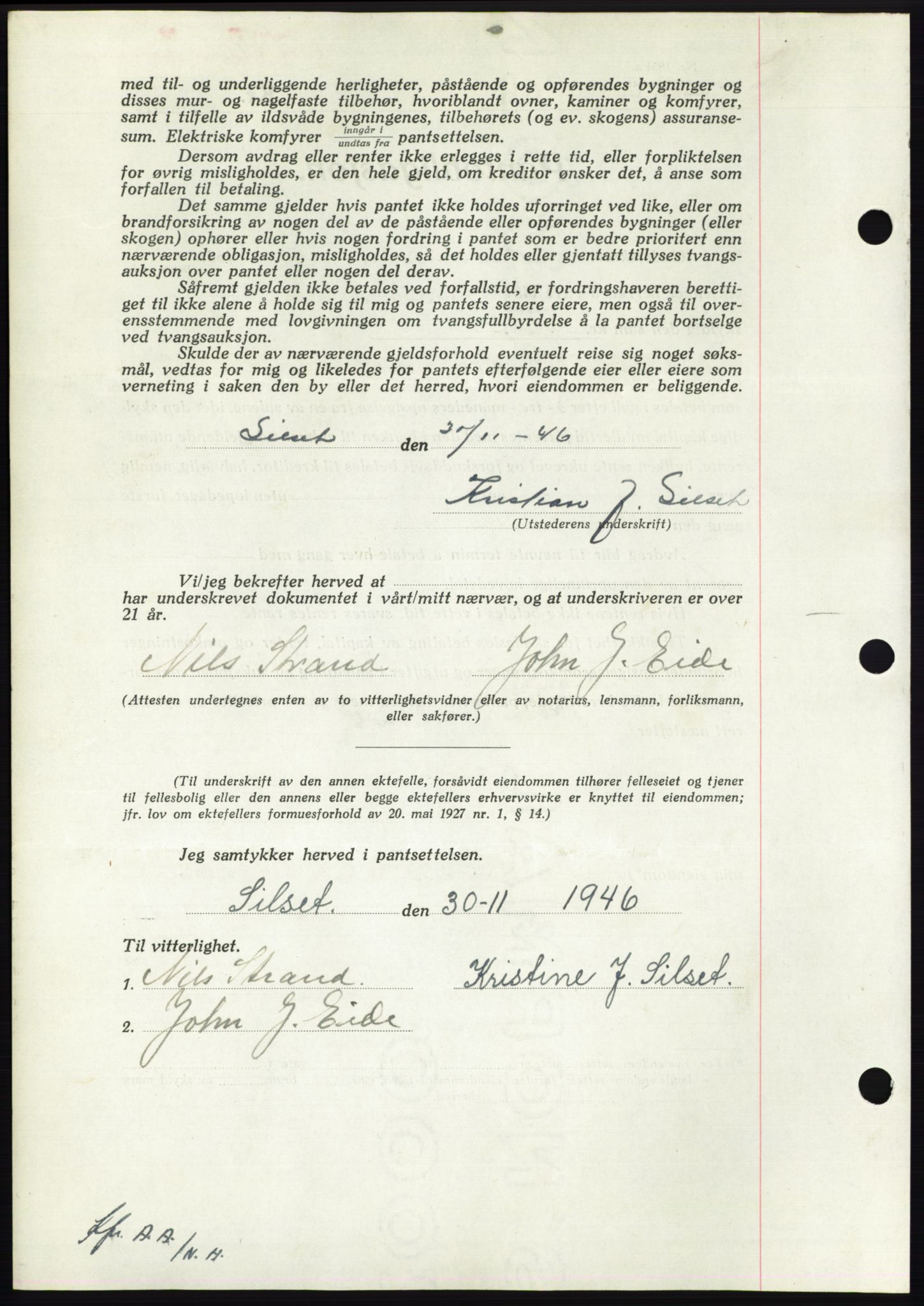 Nordmøre sorenskriveri, AV/SAT-A-4132/1/2/2Ca: Pantebok nr. B95, 1946-1947, Dagboknr: 2537/1946