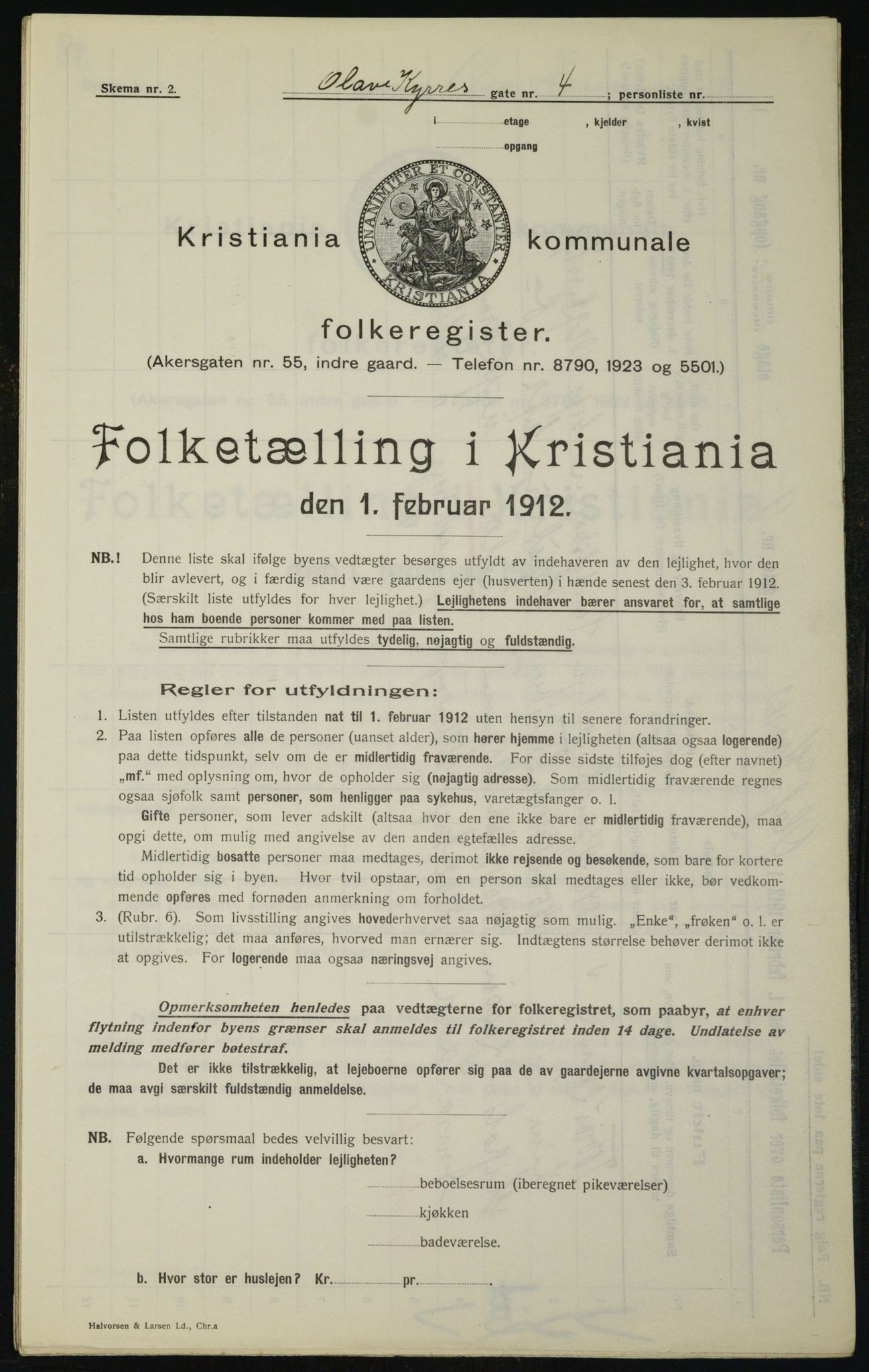 OBA, Kommunal folketelling 1.2.1912 for Kristiania, 1912, s. 75957