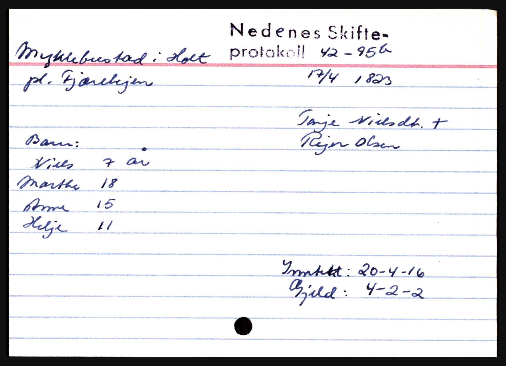 Nedenes sorenskriveri før 1824, AV/SAK-1221-0007/H, s. 20551