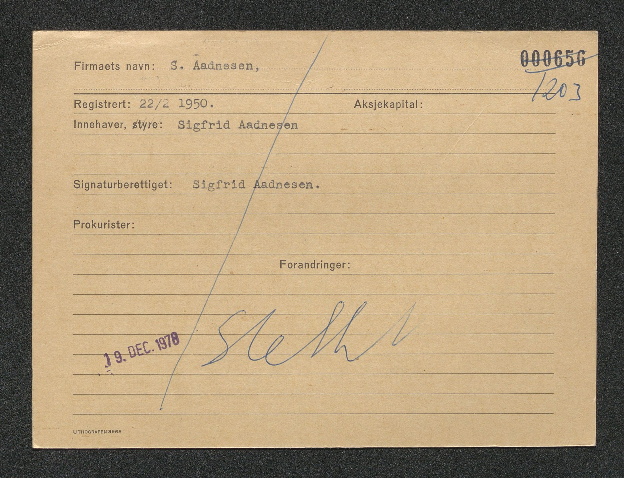 Stavanger byfogd, AV/SAST-A-101408/001/4/42/422/4221A/L0005: Register over slettede firma N-R, 1891-1987, s. 826