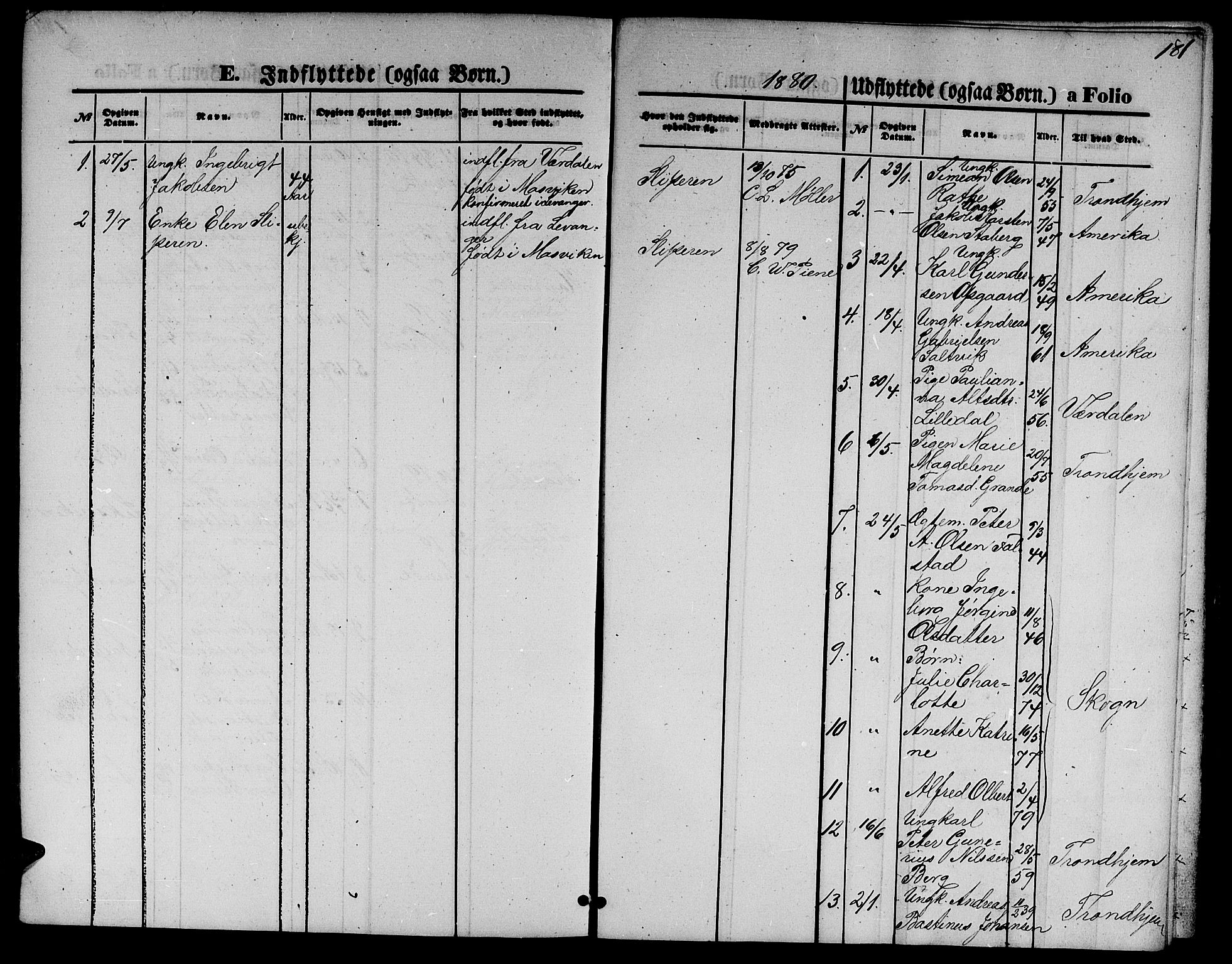 Ministerialprotokoller, klokkerbøker og fødselsregistre - Nord-Trøndelag, SAT/A-1458/733/L0326: Klokkerbok nr. 733C01, 1871-1887, s. 181