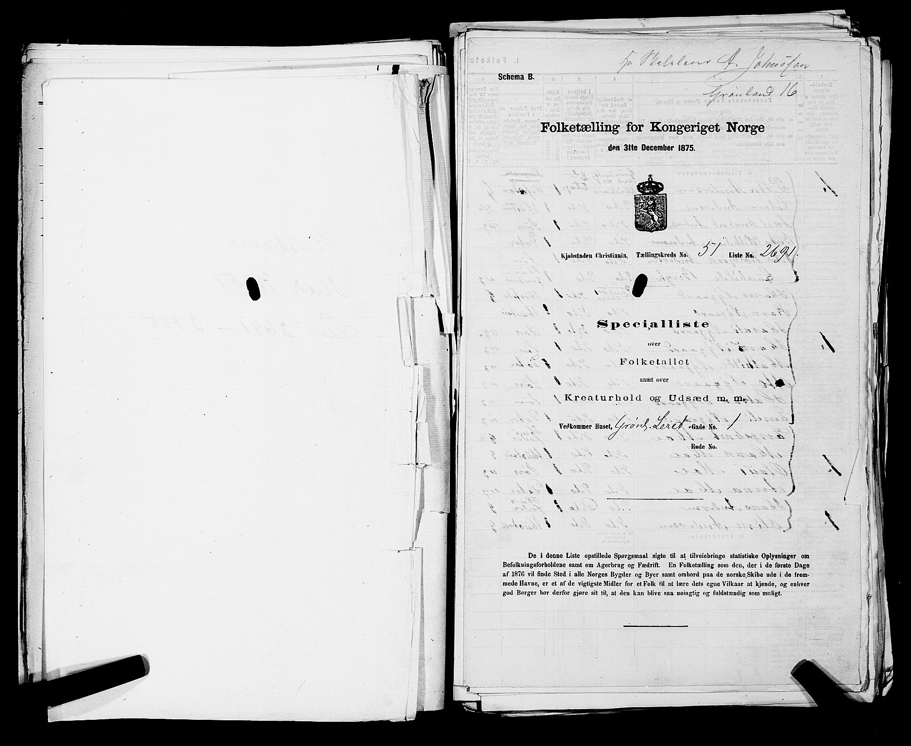 RA, Folketelling 1875 for 0301 Kristiania kjøpstad, 1875, s. 7578