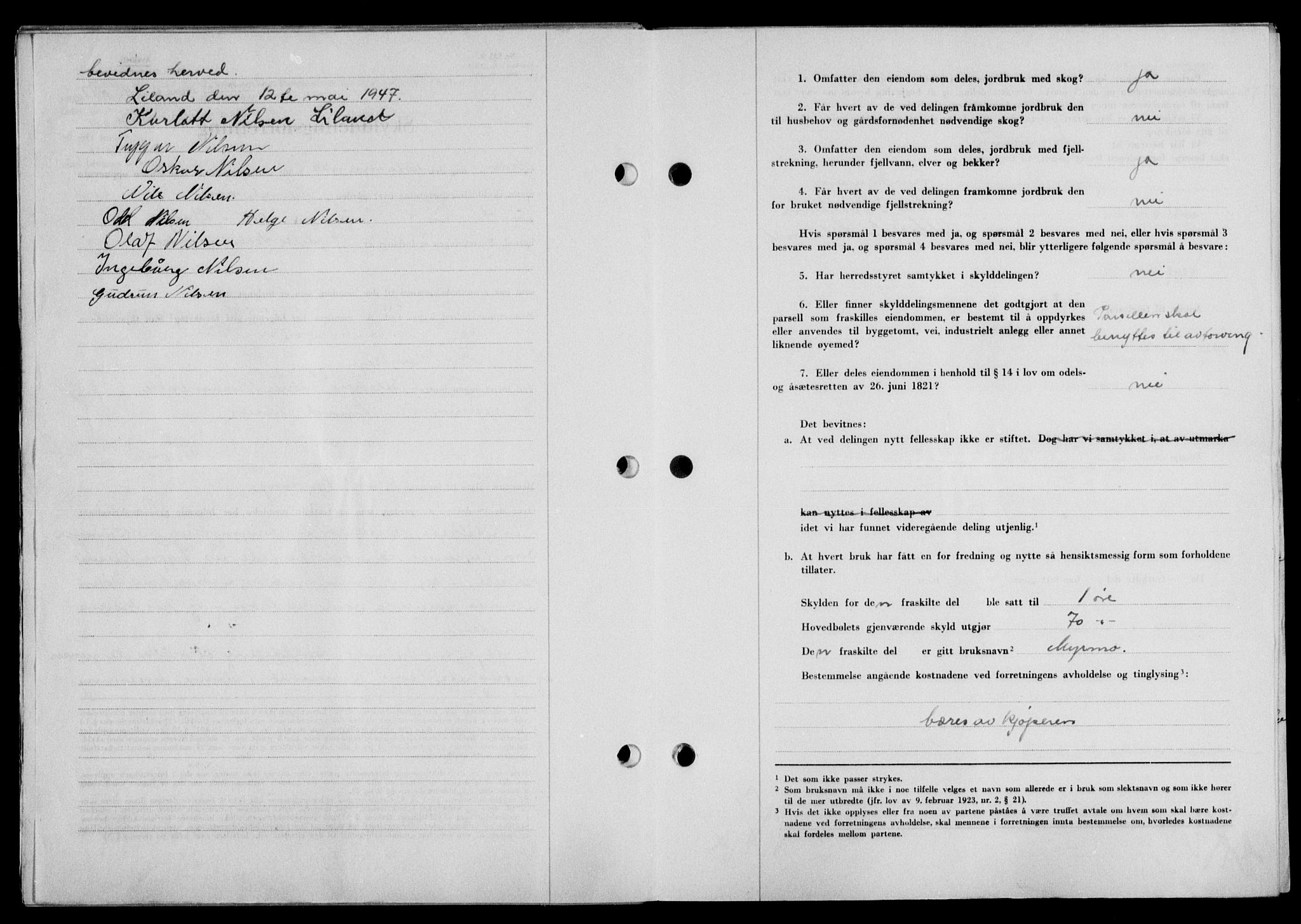 Lofoten sorenskriveri, SAT/A-0017/1/2/2C/L0017a: Pantebok nr. 17a, 1947-1948, Dagboknr: 1690/1947