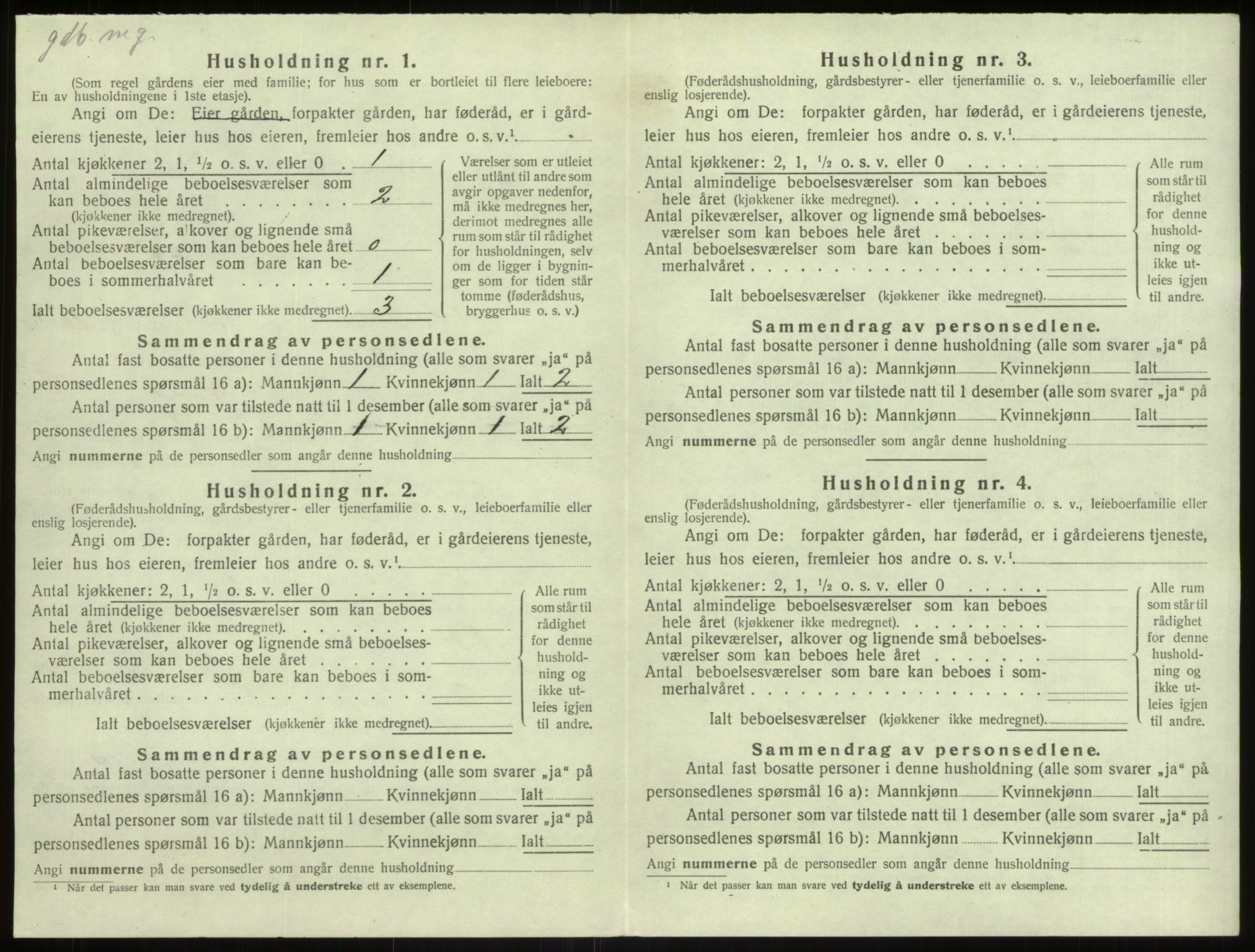 SAB, Folketelling 1920 for 1258 Herdla herred, 1920, s. 934