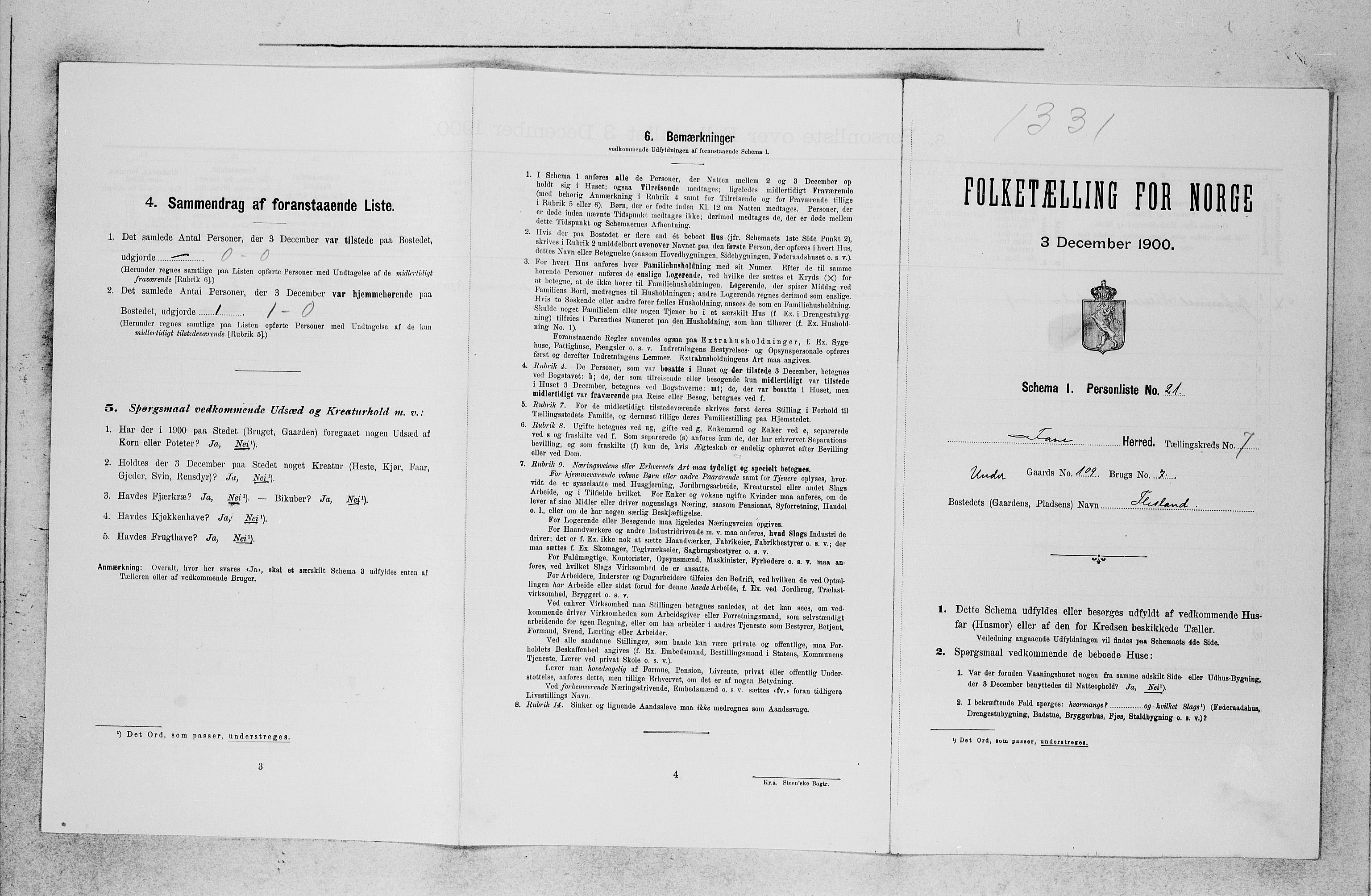 SAB, Folketelling 1900 for 1249 Fana herred, 1900, s. 742