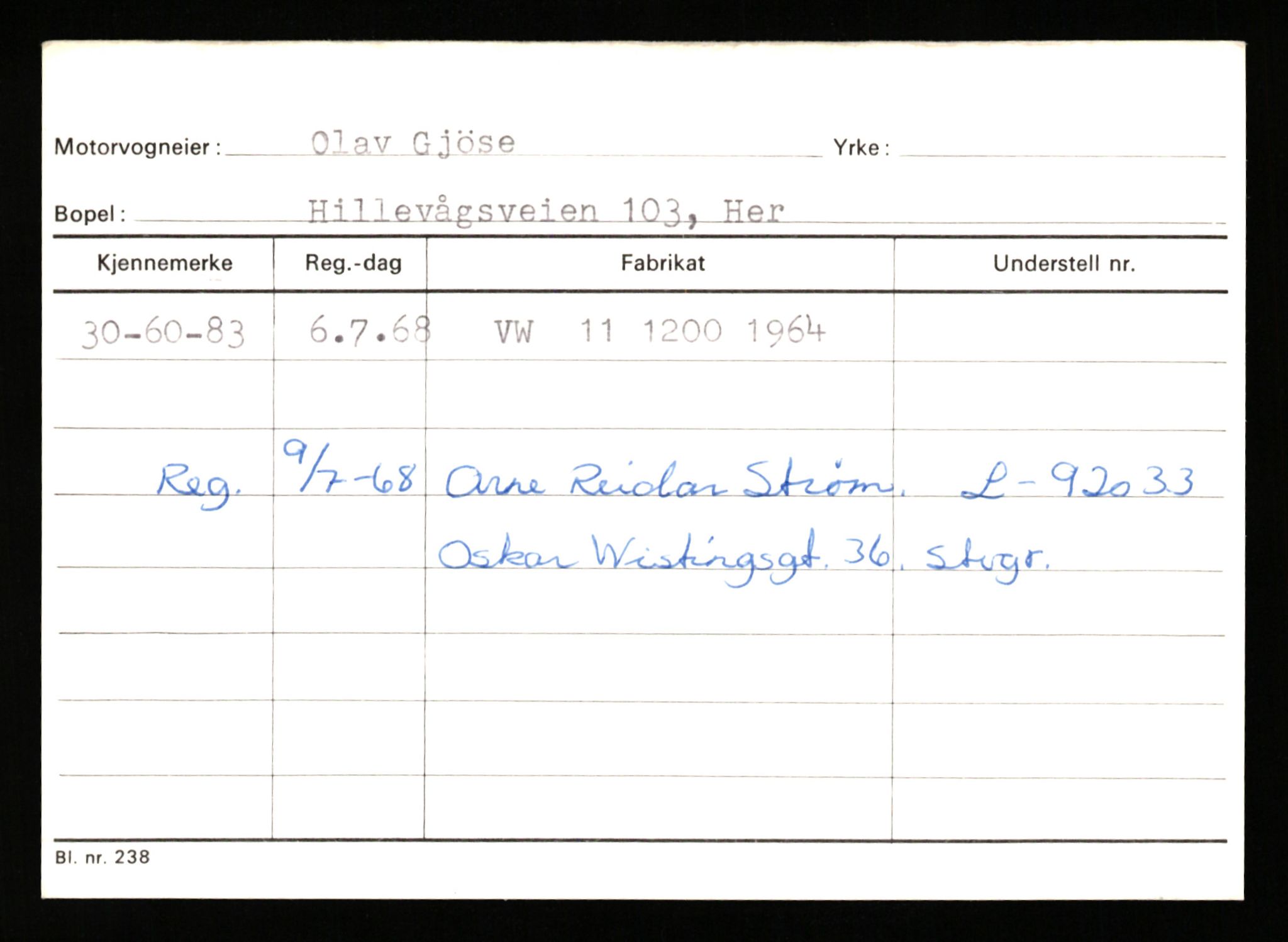 Stavanger trafikkstasjon, SAST/A-101942/0/G/L0011: Registreringsnummer: 240000 - 363477, 1930-1971, s. 1501