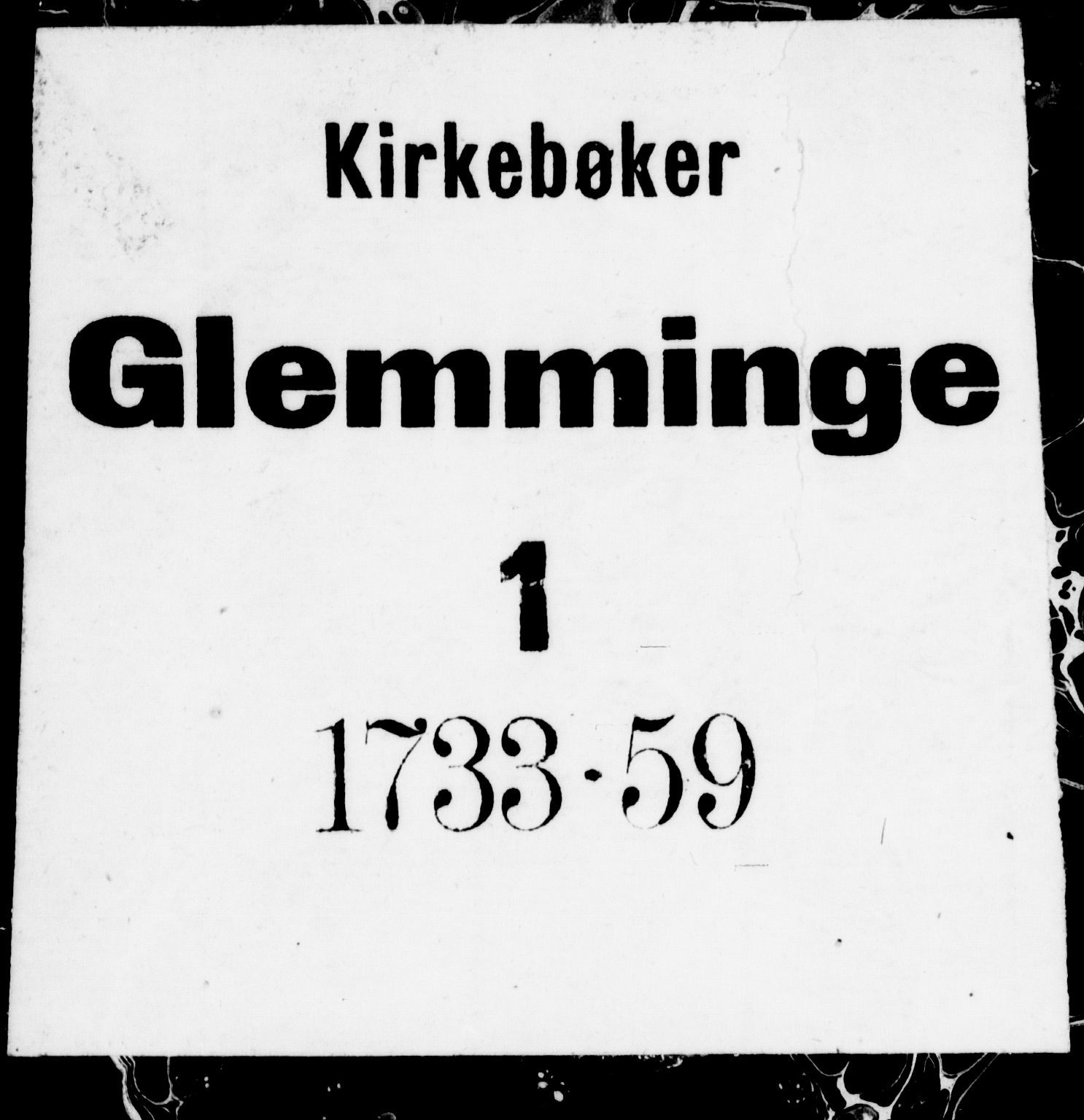 Glemmen prestekontor Kirkebøker, AV/SAO-A-10908/F/Fa/L0001: Ministerialbok nr. 1, 1733-1759