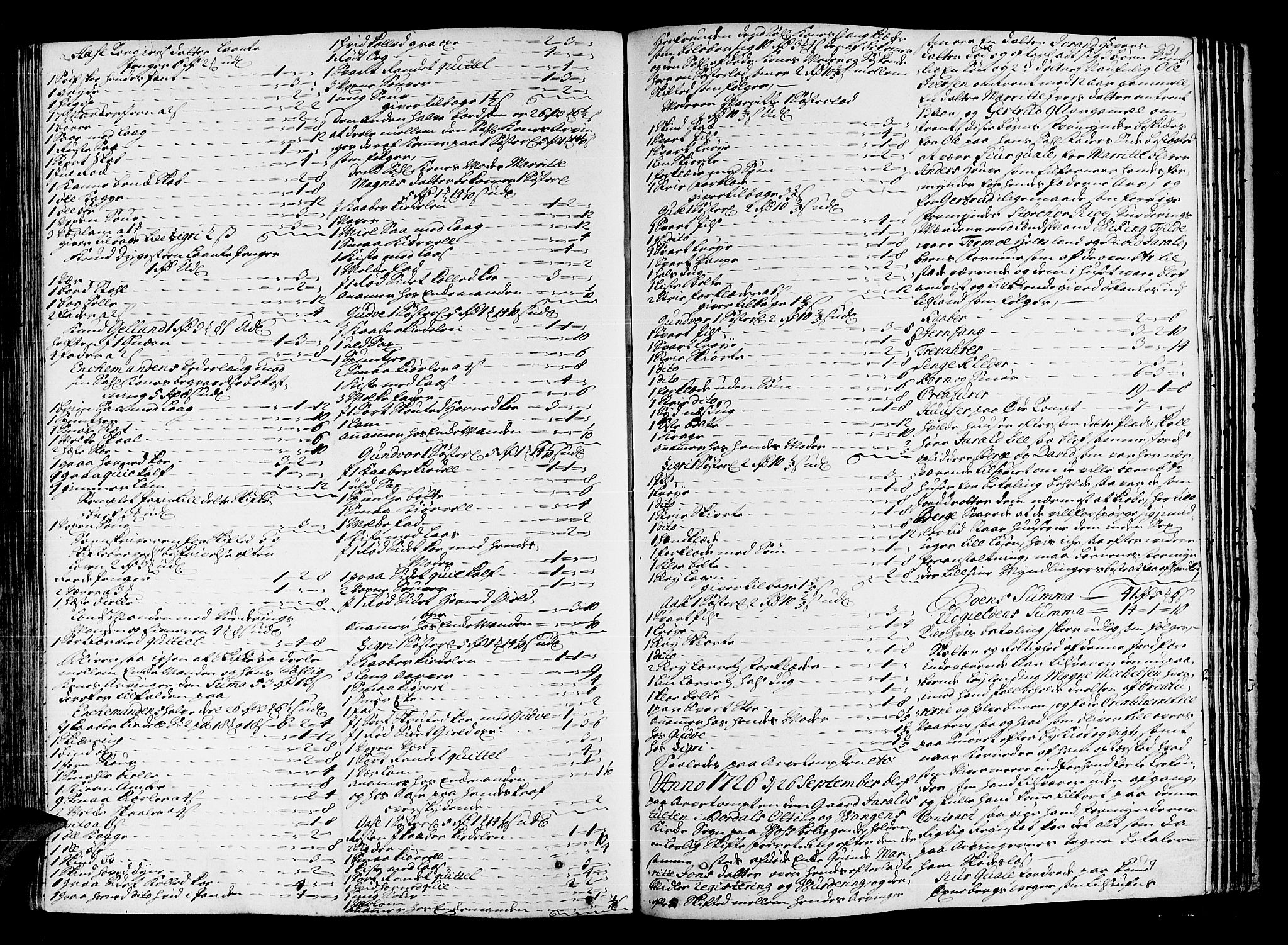 Hardanger og Voss sorenskriveri, SAB/A-2501/4/4A/4Ac/L0004b: Skifterettsprotokoll for sorenskriveriet, 1723-1727, s. 530b-531a