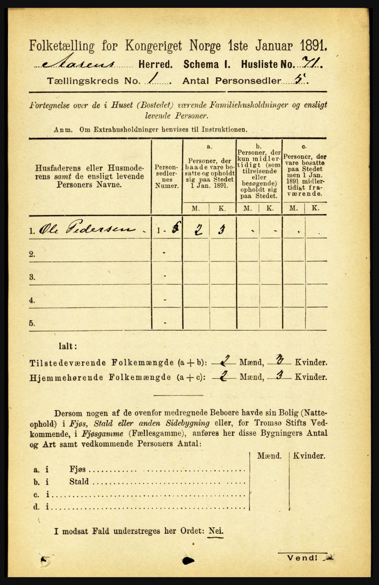 RA, Folketelling 1891 for 1716 Åsen herred, 1891, s. 87