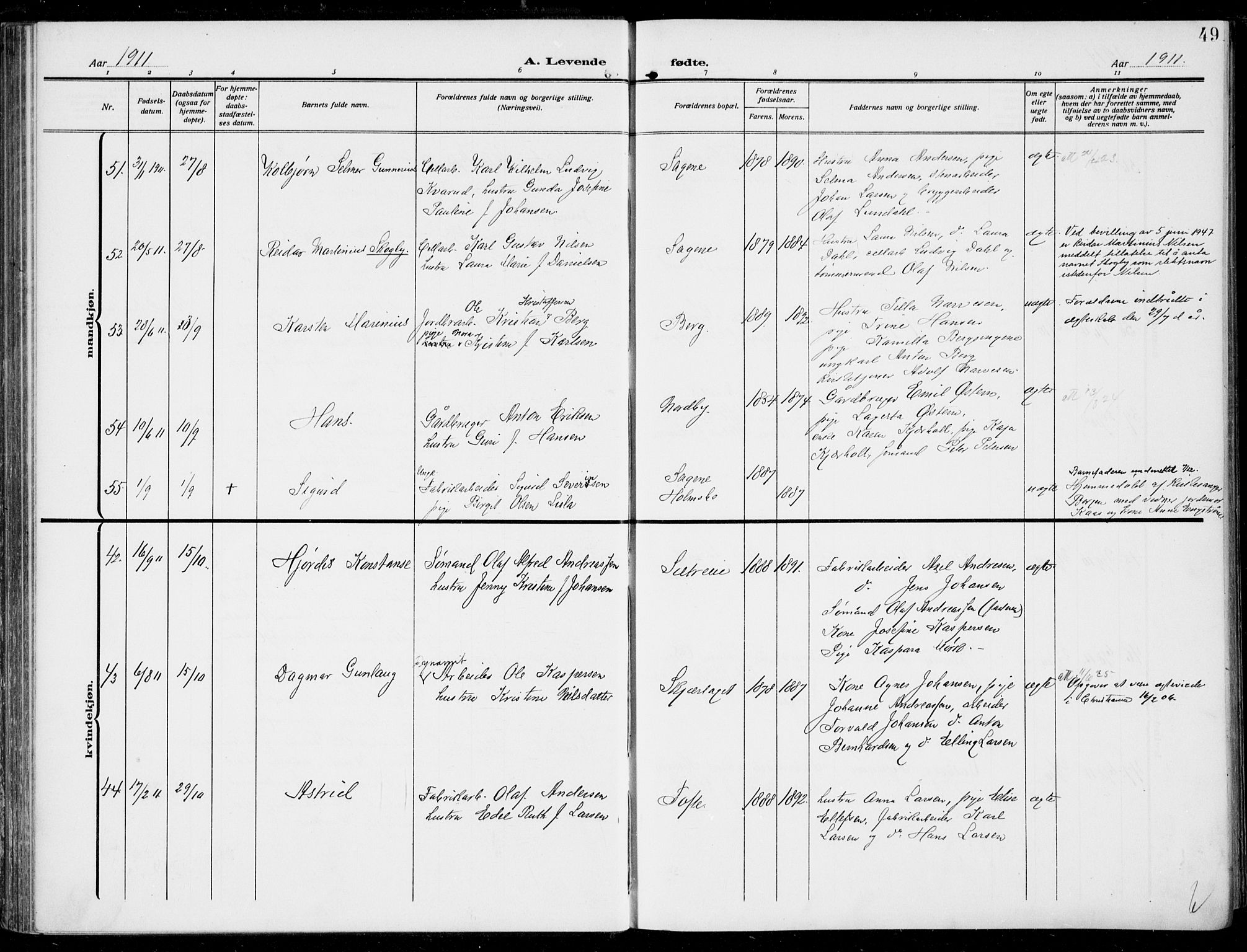 Hurum kirkebøker, AV/SAKO-A-229/F/Fa/L0016: Ministerialbok nr. 16, 1899-1918, s. 49