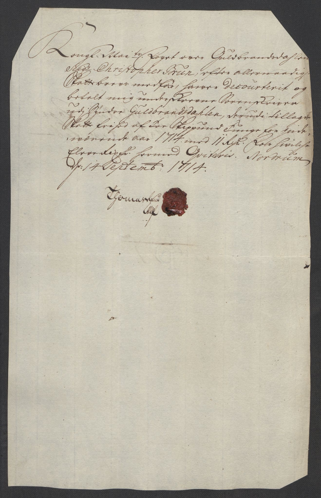 Rentekammeret inntil 1814, Reviderte regnskaper, Fogderegnskap, AV/RA-EA-4092/R17/L1183: Fogderegnskap Gudbrandsdal, 1714, s. 157