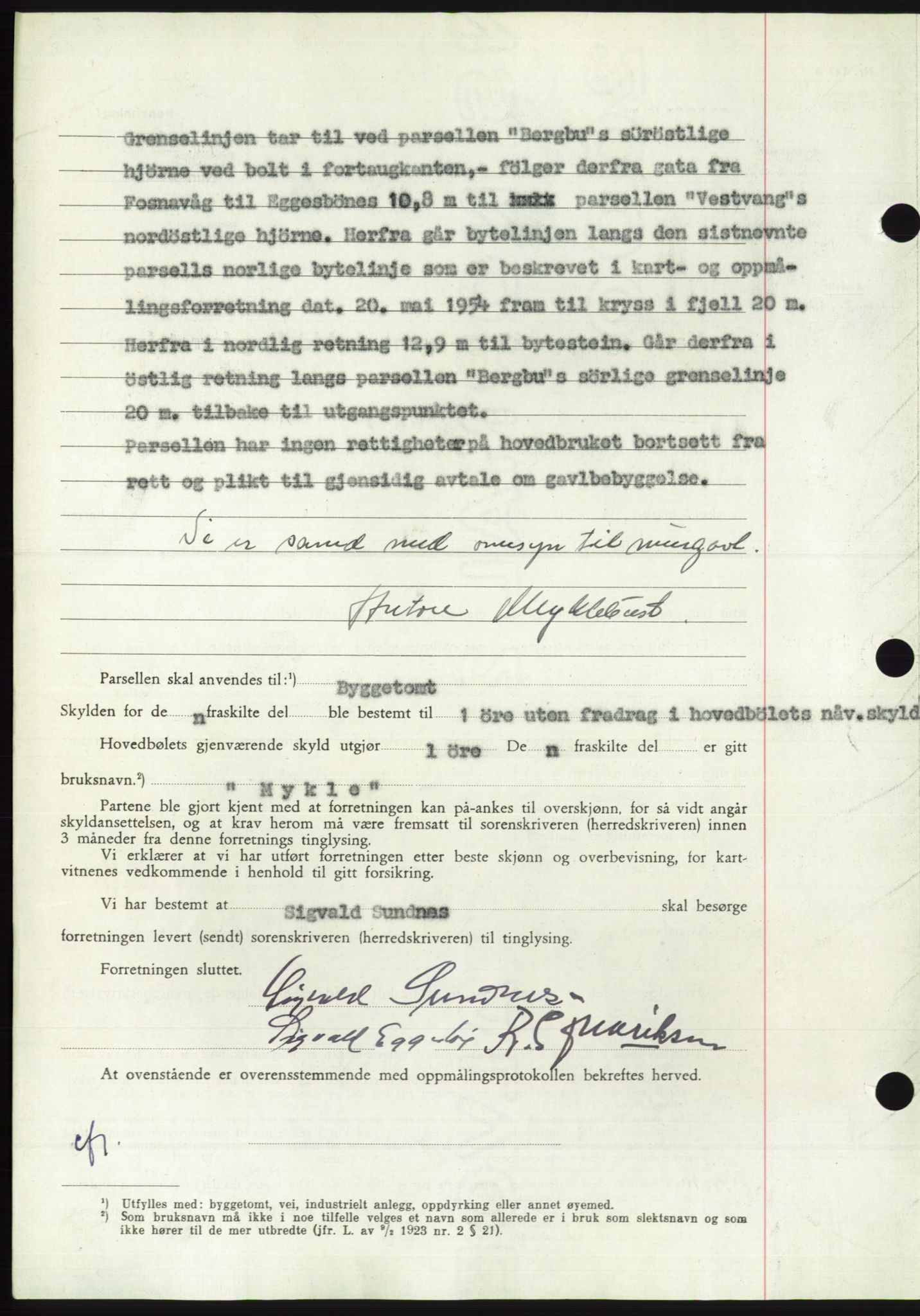 Søre Sunnmøre sorenskriveri, AV/SAT-A-4122/1/2/2C/L0100: Pantebok nr. 26A, 1954-1955, Dagboknr: 384/1955