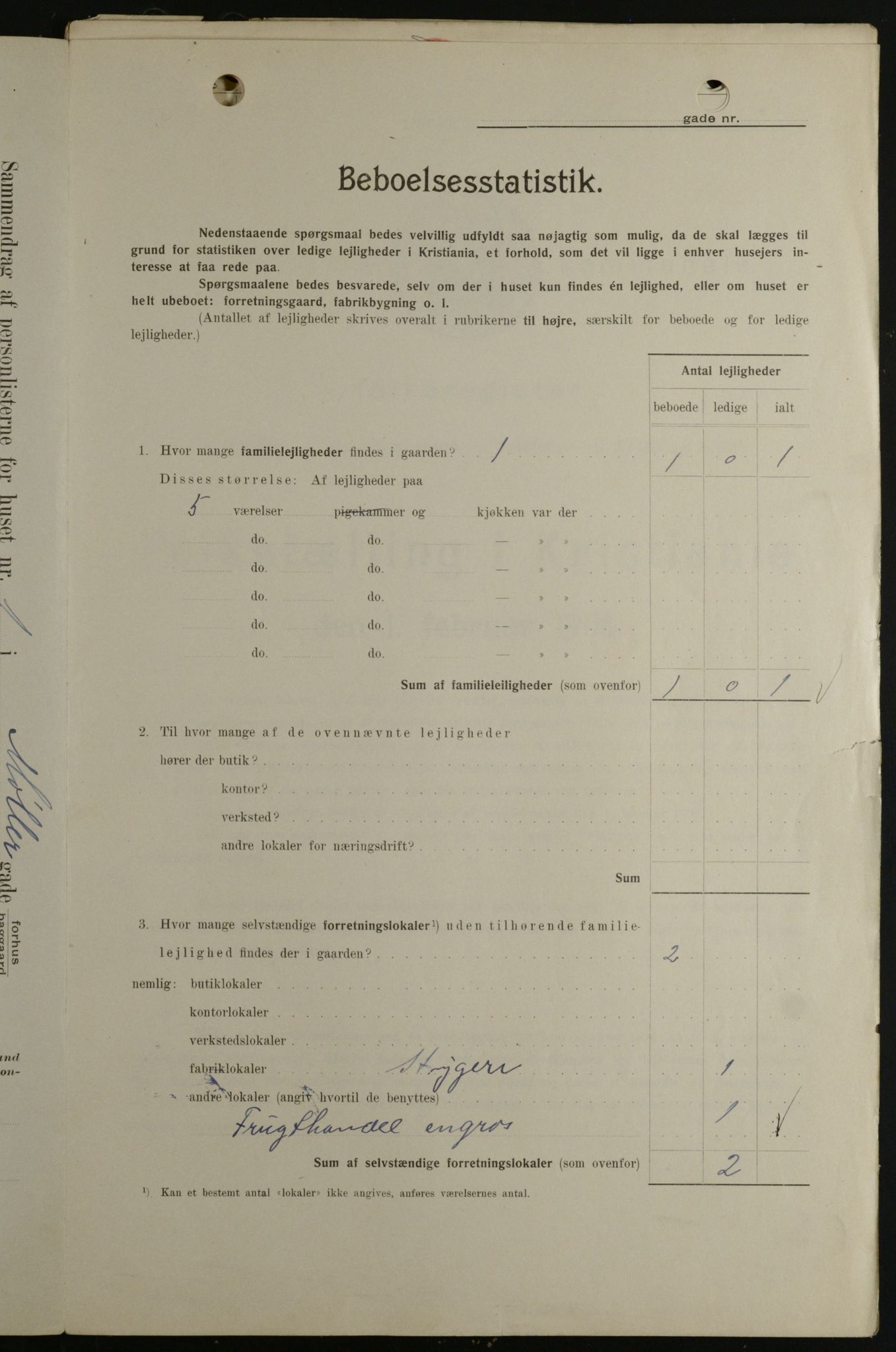 OBA, Kommunal folketelling 1.2.1908 for Kristiania kjøpstad, 1908, s. 61193