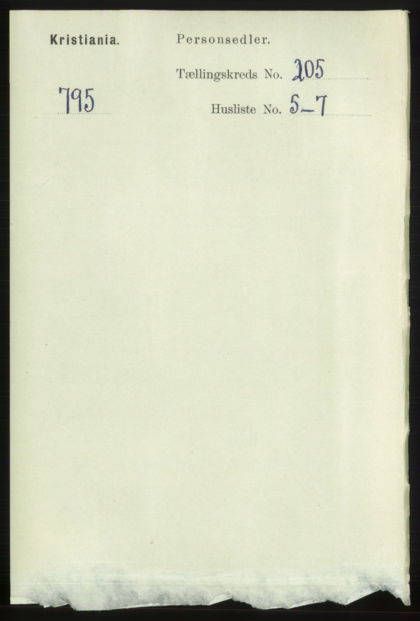 RA, Folketelling 1891 for 0301 Kristiania kjøpstad, 1891, s. 123436