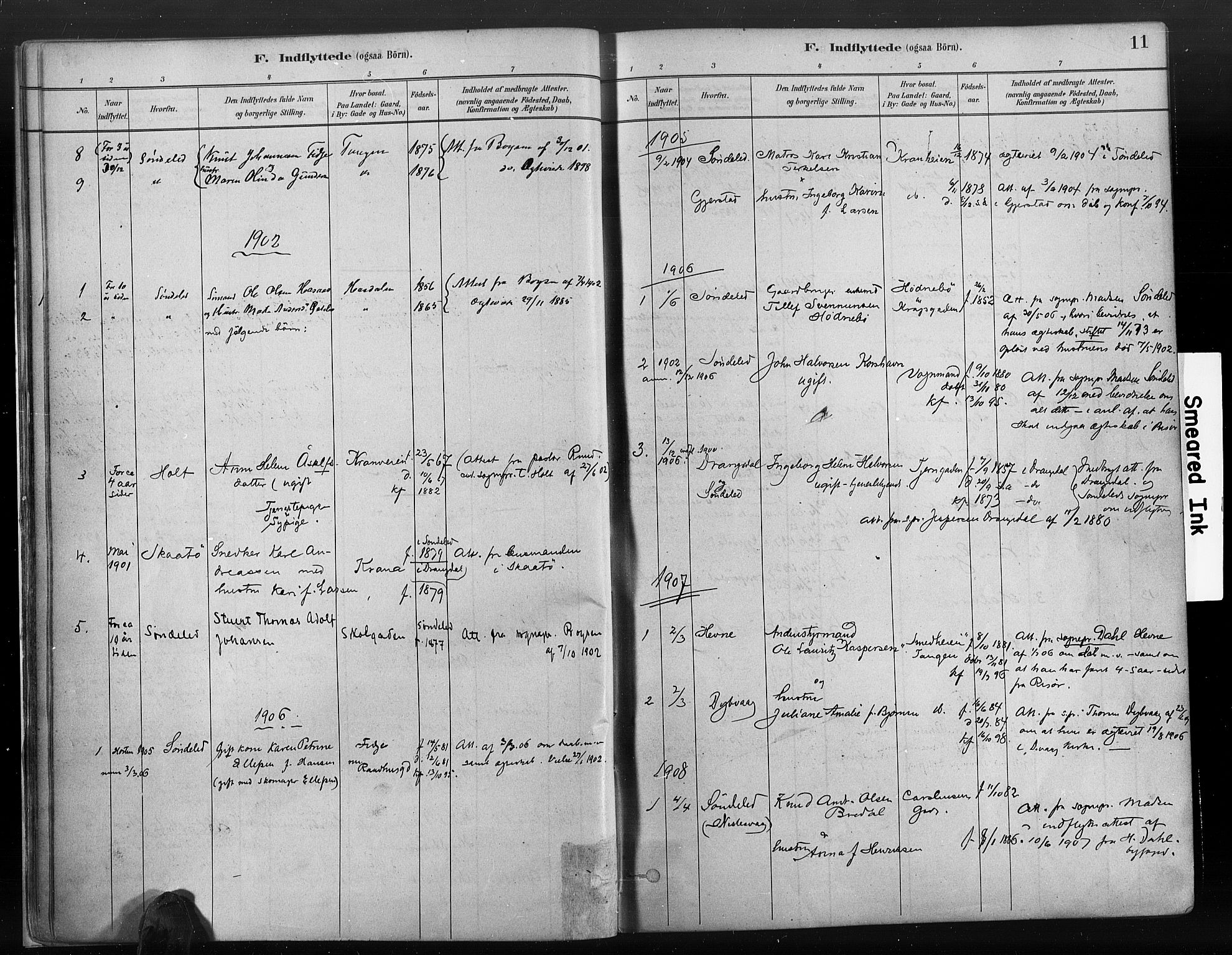 Risør sokneprestkontor, AV/SAK-1111-0035/F/Fa/L0006: Ministerialbok nr. A 6, 1883-1908, s. 11