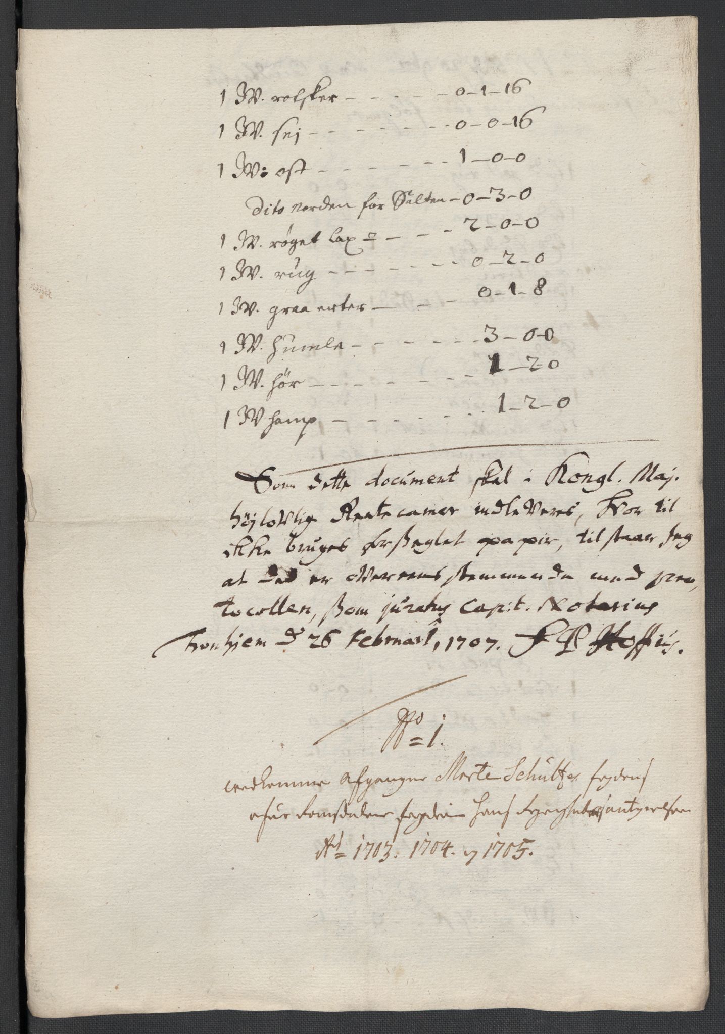 Rentekammeret inntil 1814, Reviderte regnskaper, Fogderegnskap, RA/EA-4092/R55/L3656: Fogderegnskap Romsdal, 1703-1705, s. 525