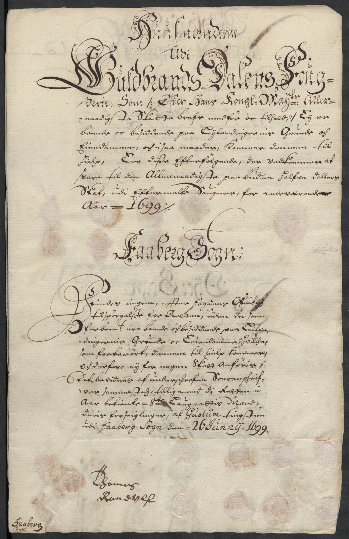Rentekammeret inntil 1814, Reviderte regnskaper, Fogderegnskap, RA/EA-4092/R17/L1172: Fogderegnskap Gudbrandsdal, 1699, s. 160