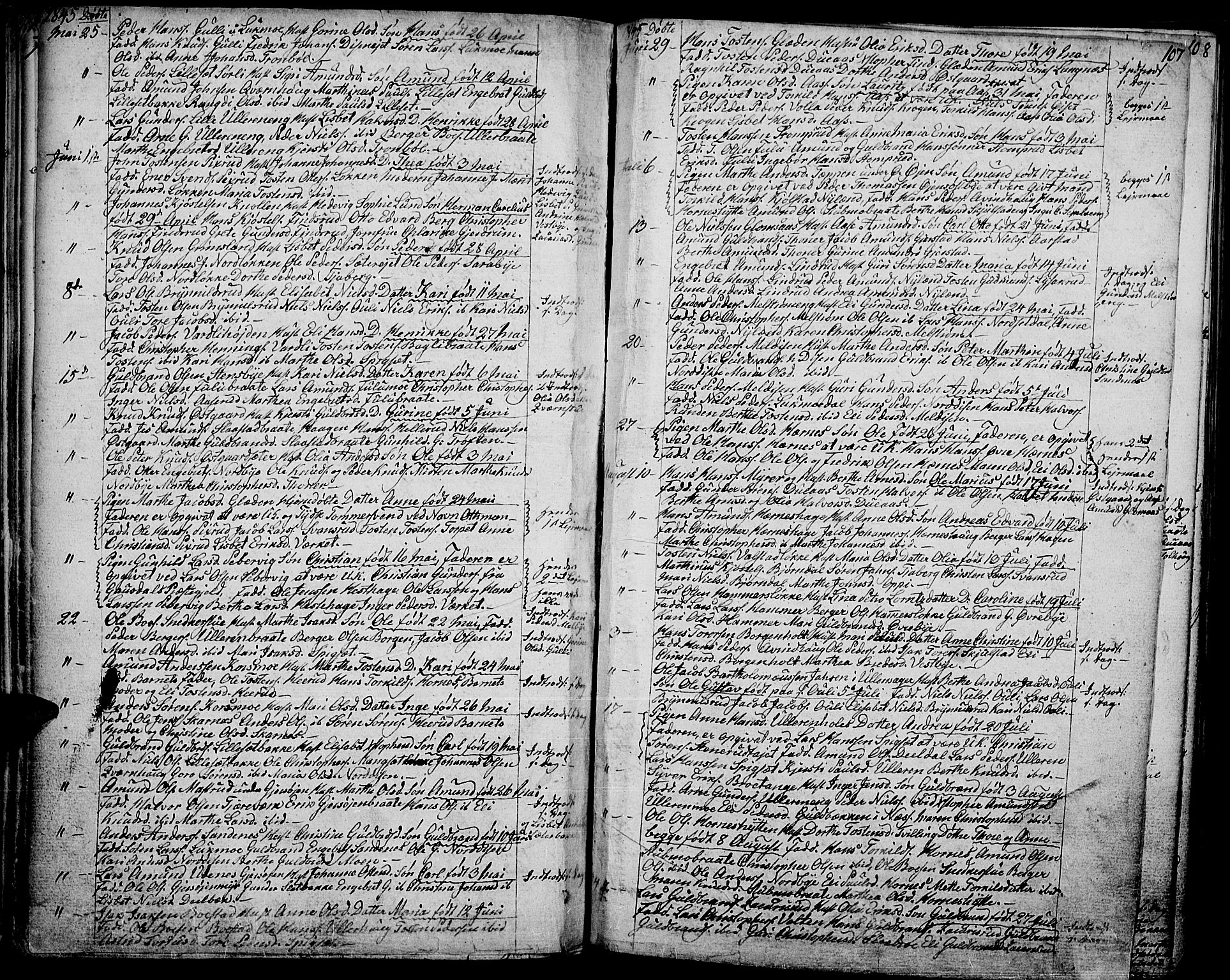 Strøm-Odalen prestekontor, AV/SAH-PREST-028/H/Ha/Haa/L0005: Ministerialbok nr. 5, 1811-1850, s. 107