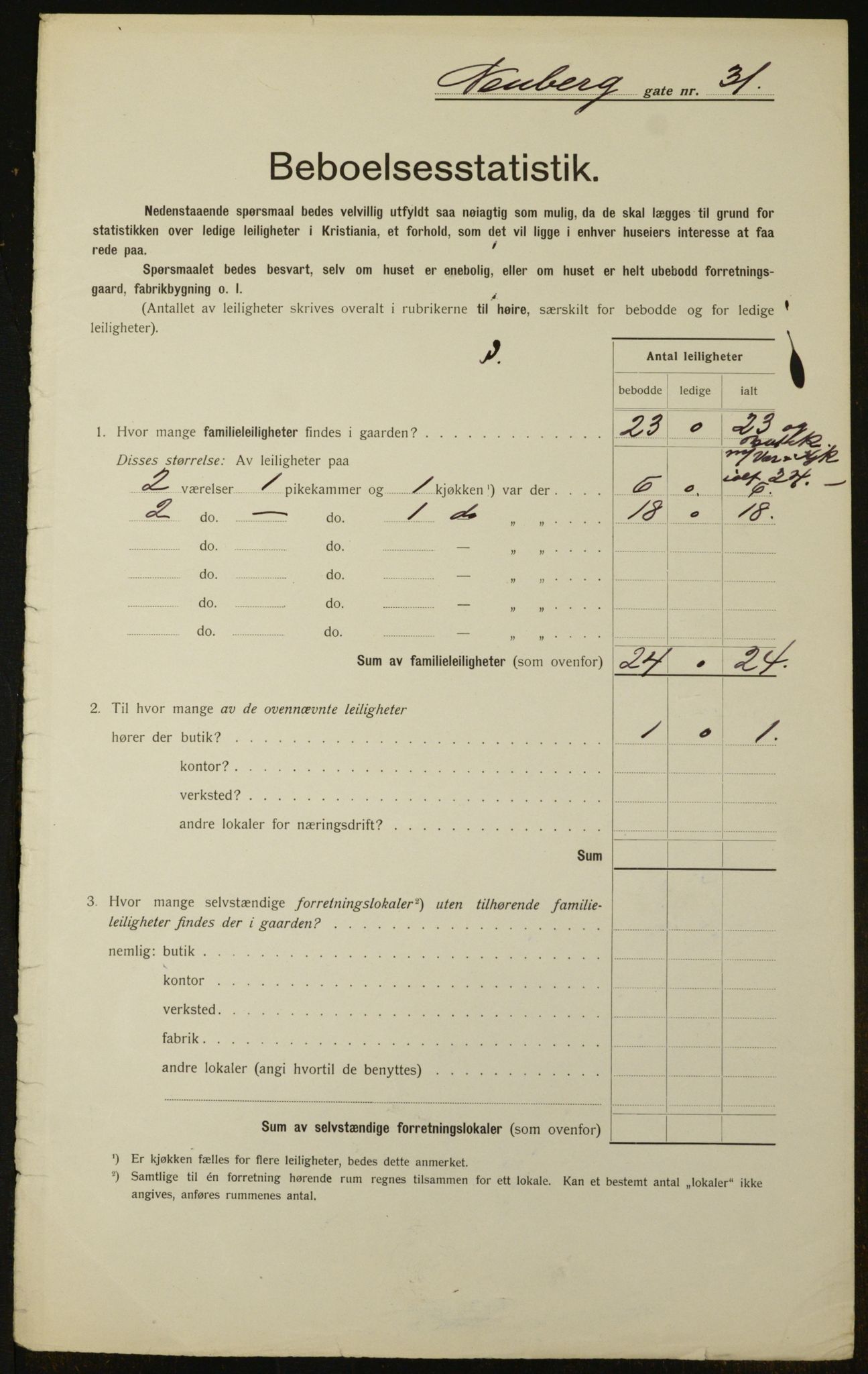 OBA, Kommunal folketelling 1.2.1912 for Kristiania, 1912, s. 70718