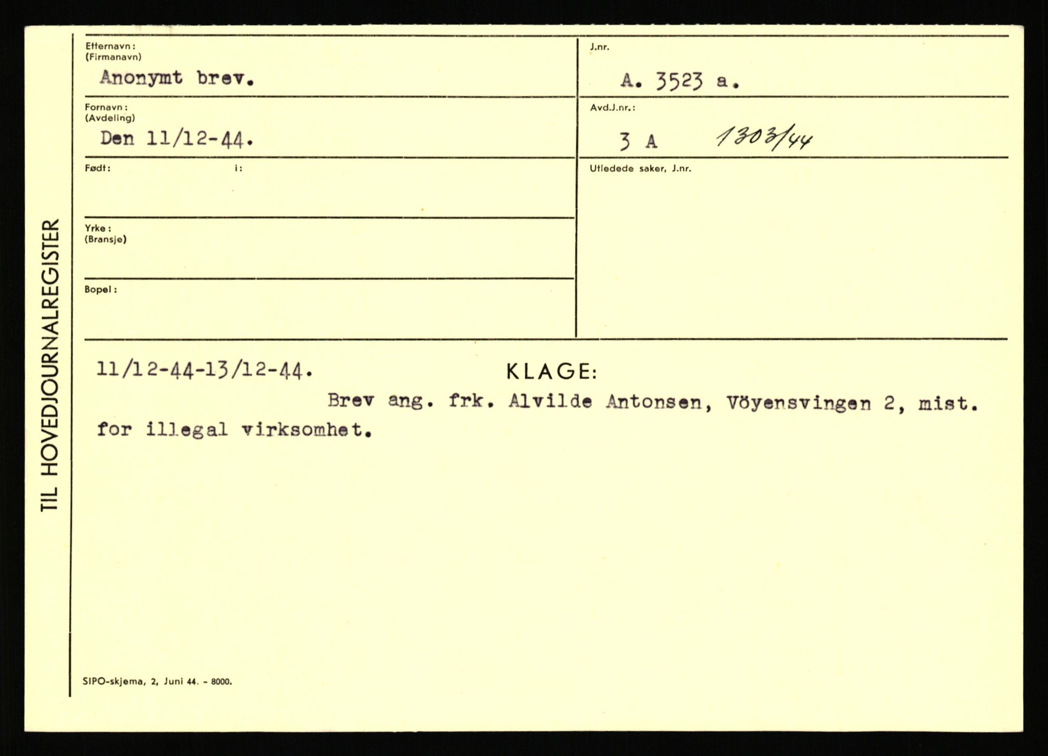 Statspolitiet - Hovedkontoret / Osloavdelingen, AV/RA-S-1329/C/Ca/L0001: Aabakken - Armann, 1943-1945, s. 4432