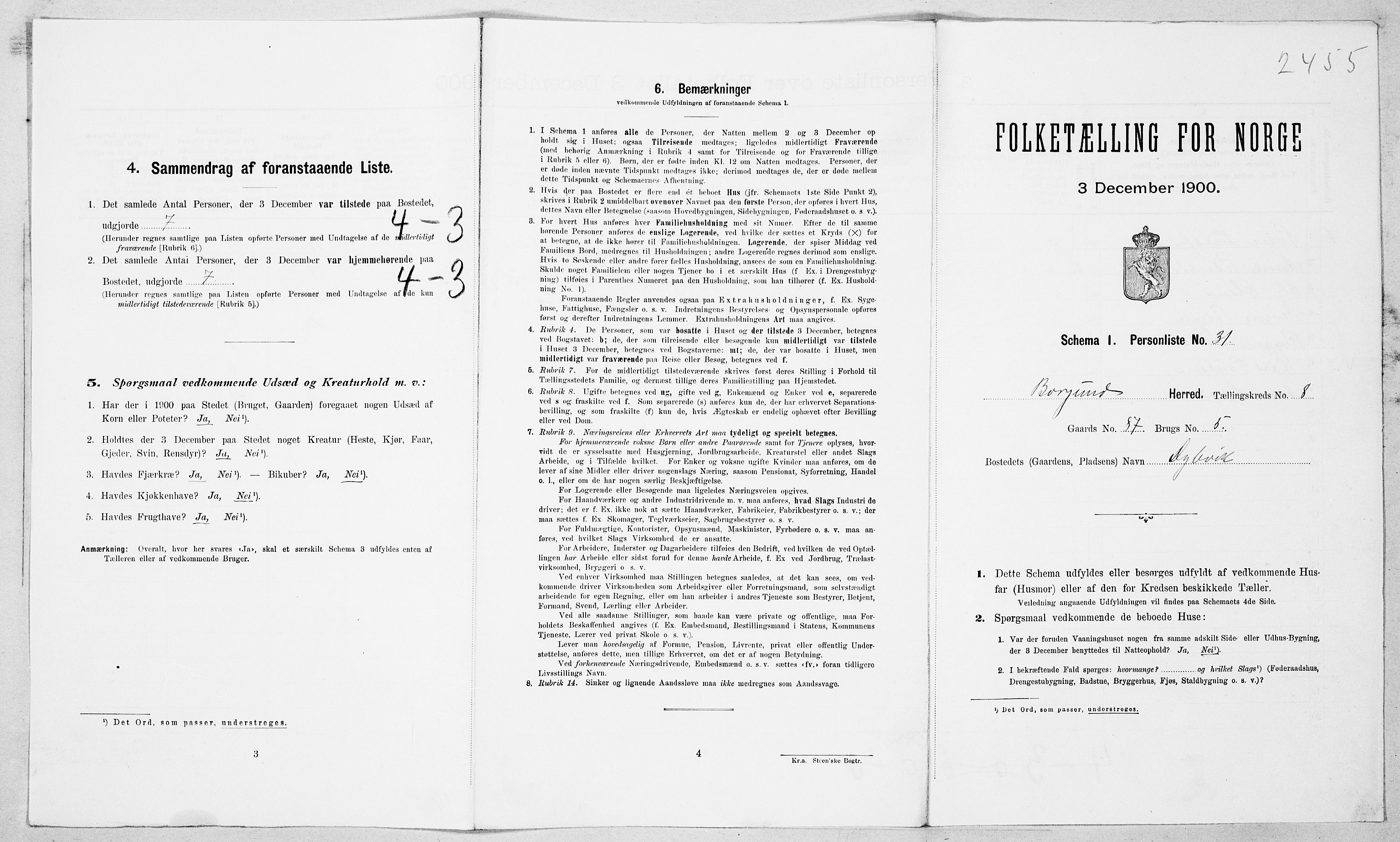 SAT, Folketelling 1900 for 1531 Borgund herred, 1900, s. 869
