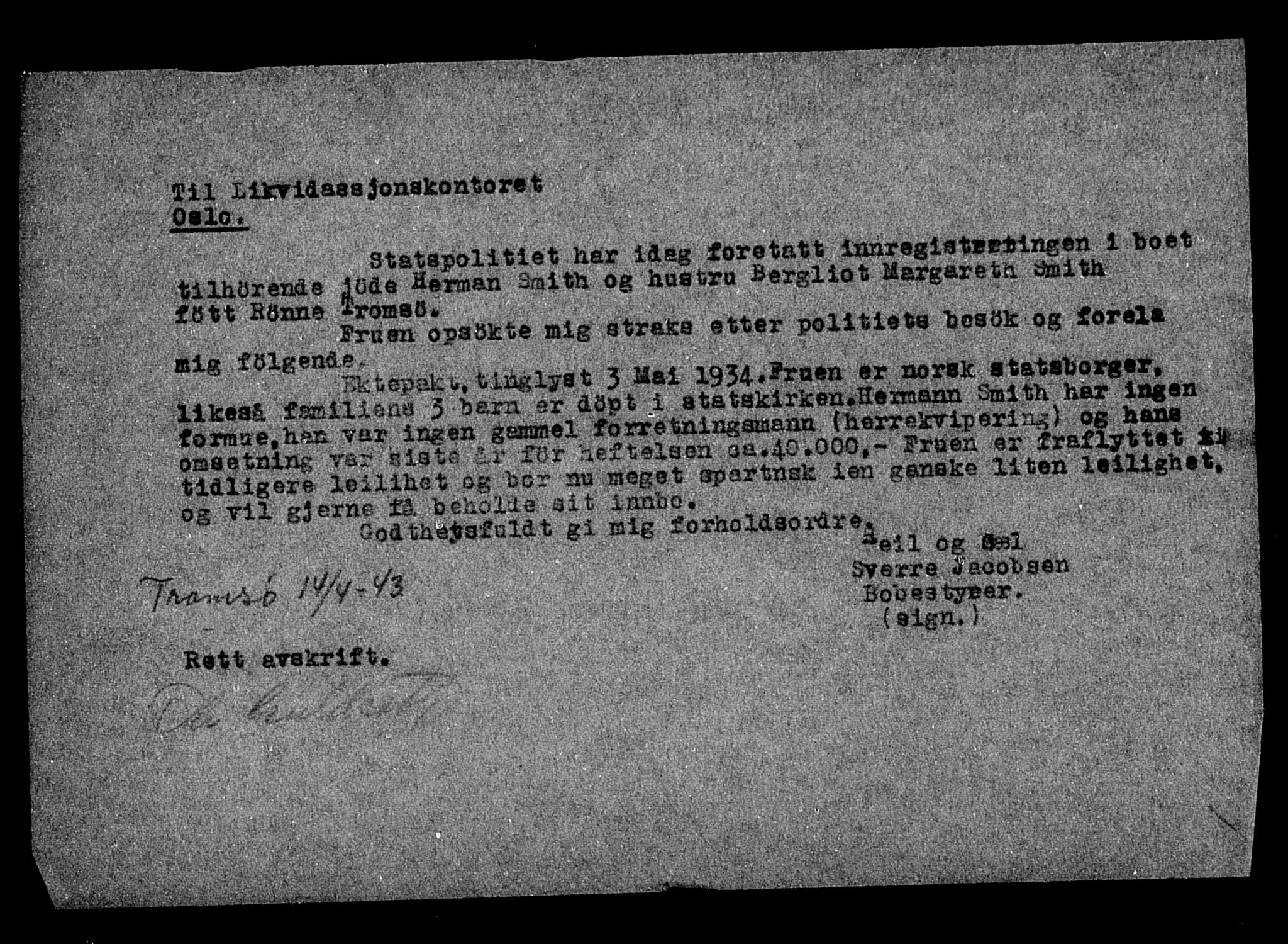 Justisdepartementet, Tilbakeføringskontoret for inndratte formuer, AV/RA-S-1564/H/Hc/Hcb/L0916: --, 1945-1947, s. 432