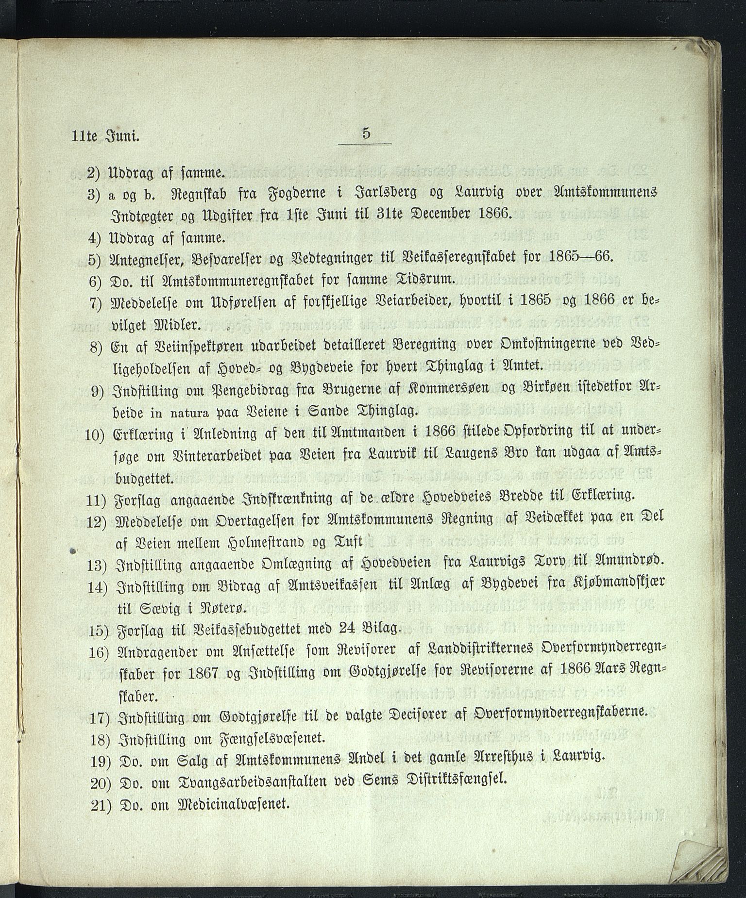 Vestfold fylkeskommune. Fylkestinget, VEMU/A-1315/A/Ab/Abb/L0013: Fylkestingsforhandlinger, 1867