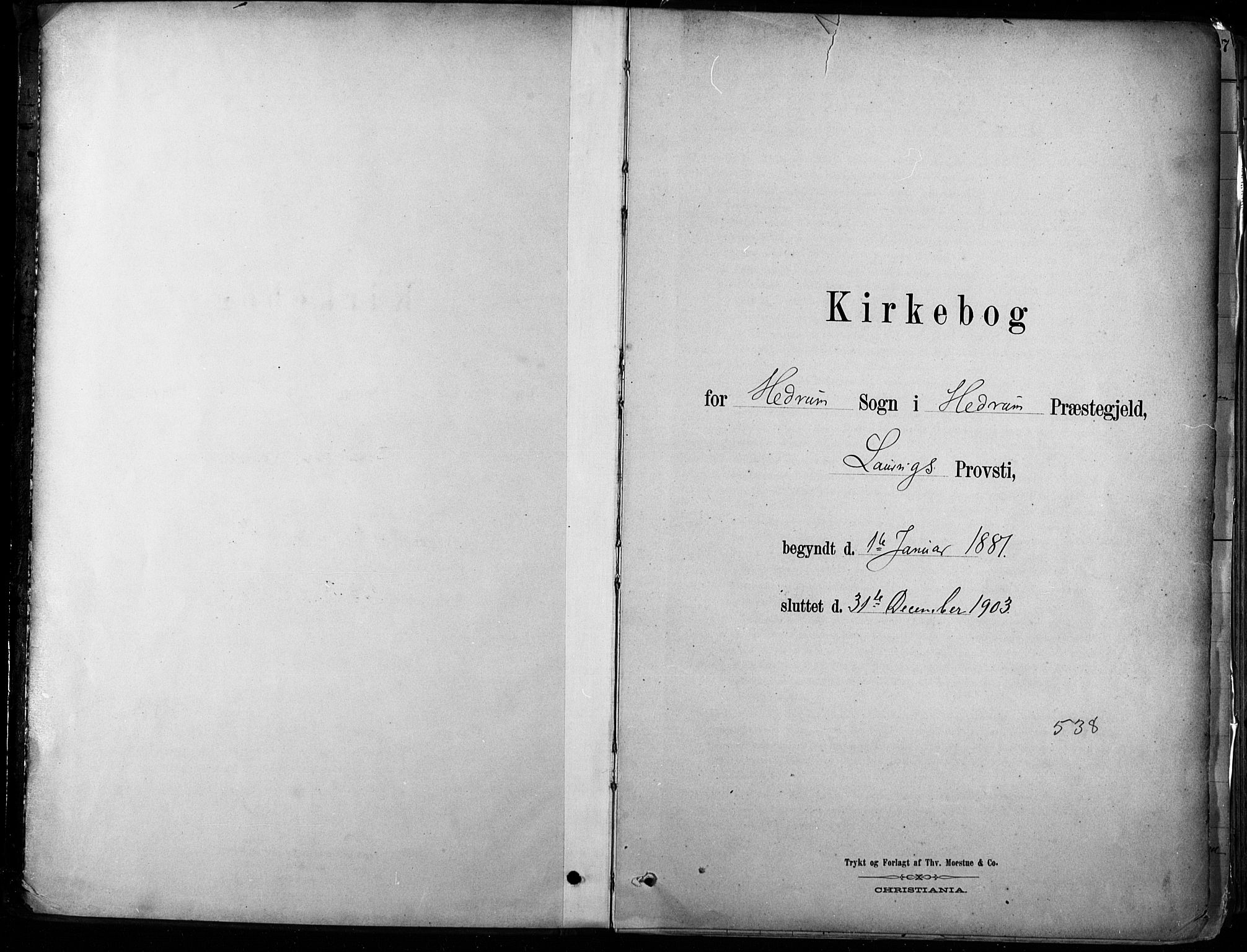 Hedrum kirkebøker, AV/SAKO-A-344/F/Fa/L0009: Ministerialbok nr. I 9, 1881-1903