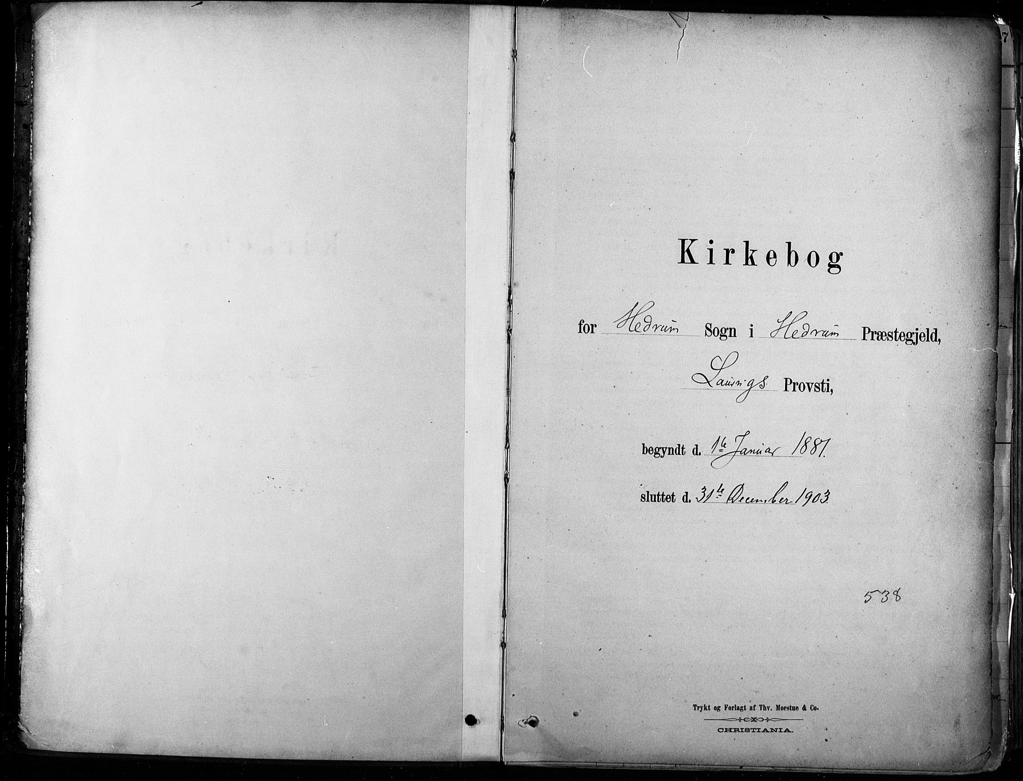 Hedrum kirkebøker, AV/SAKO-A-344/F/Fa/L0009: Ministerialbok nr. I 9, 1881-1903